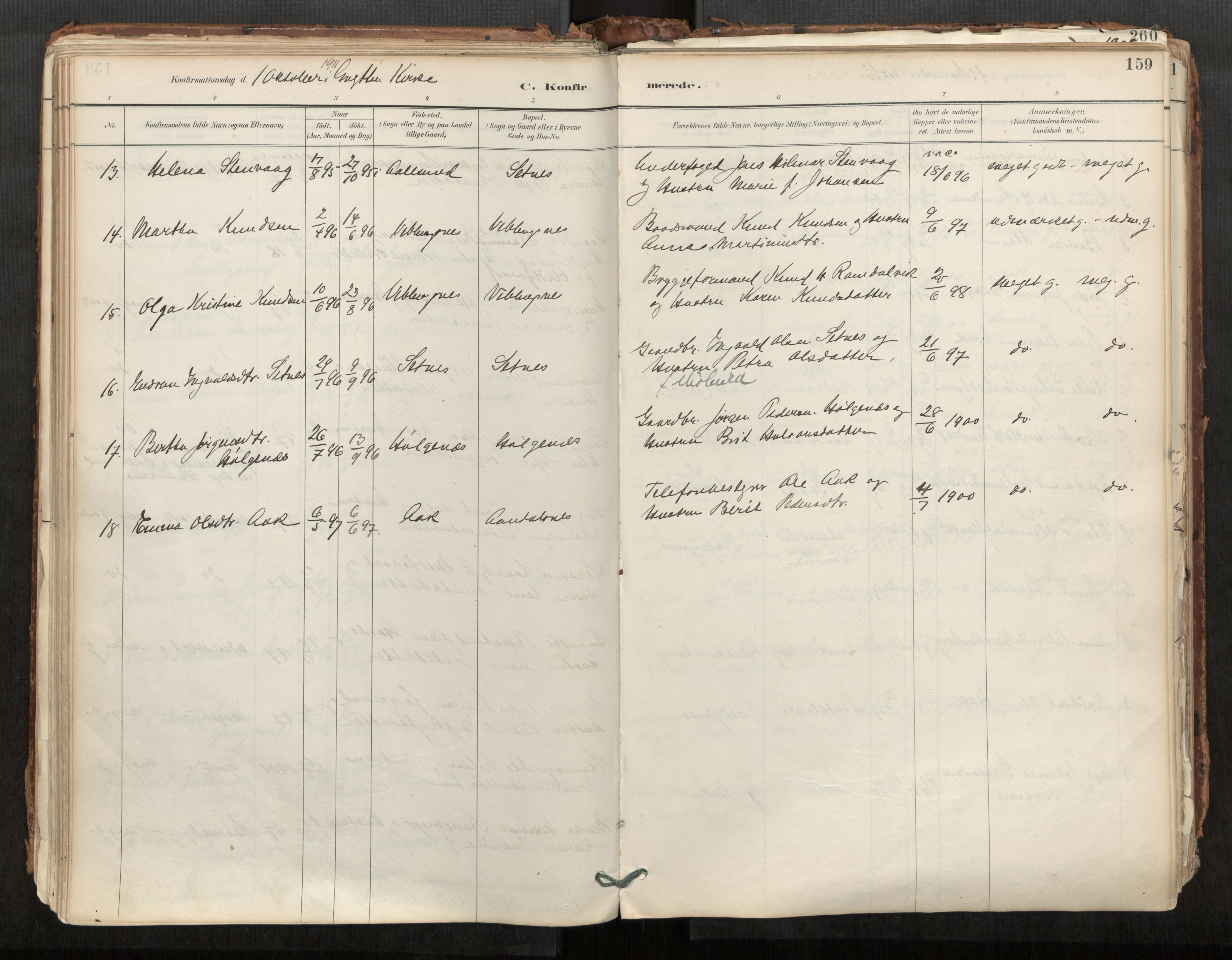 Ministerialprotokoller, klokkerbøker og fødselsregistre - Møre og Romsdal, AV/SAT-A-1454/544/L0585: Parish register (official) no. 544A06, 1887-1924, p. 159