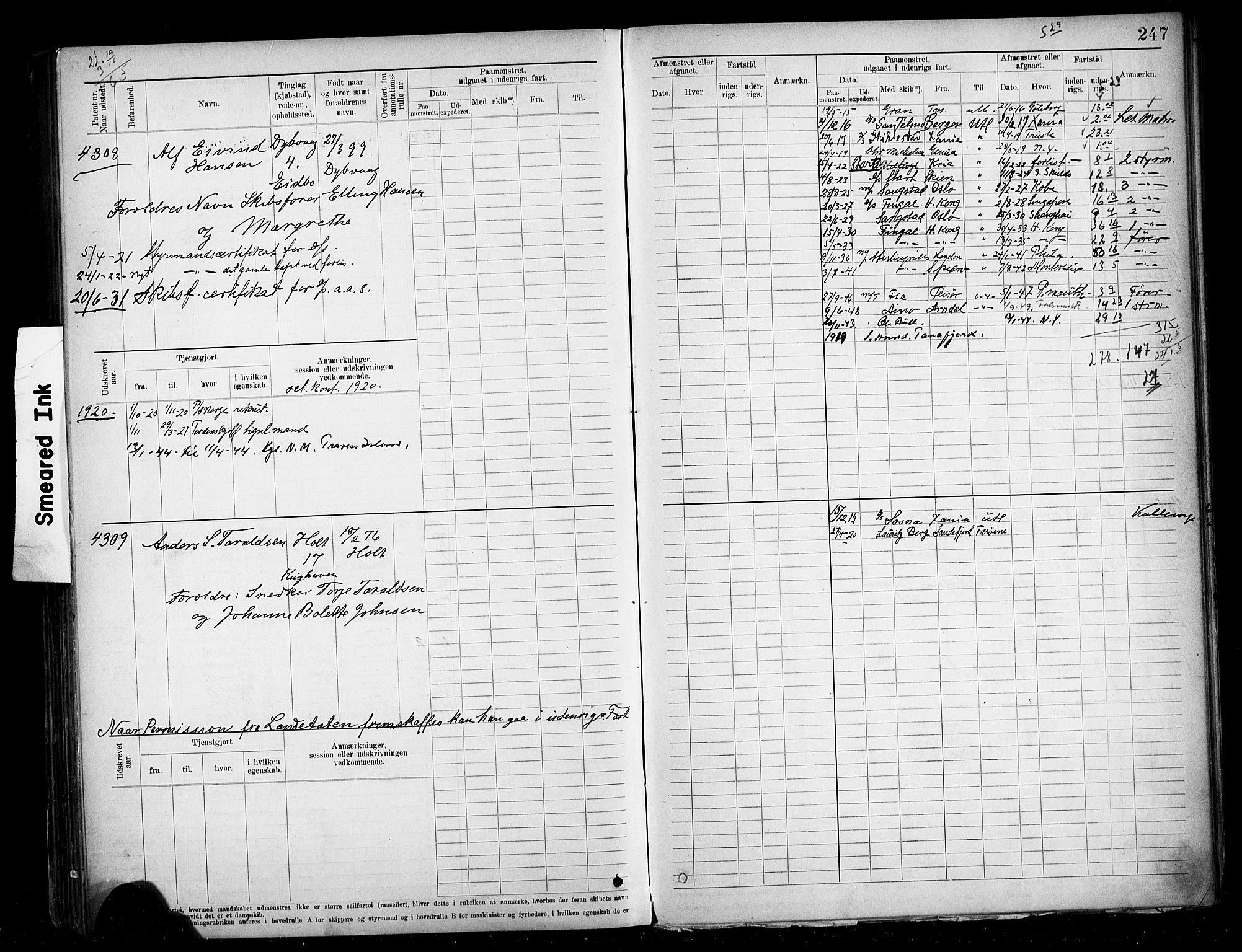 Tvedestrand mønstringskrets, AV/SAK-2031-0011/F/Fb/L0020: Hovedrulle A nr 3819-4409, U-36, 1906-1918, p. 255