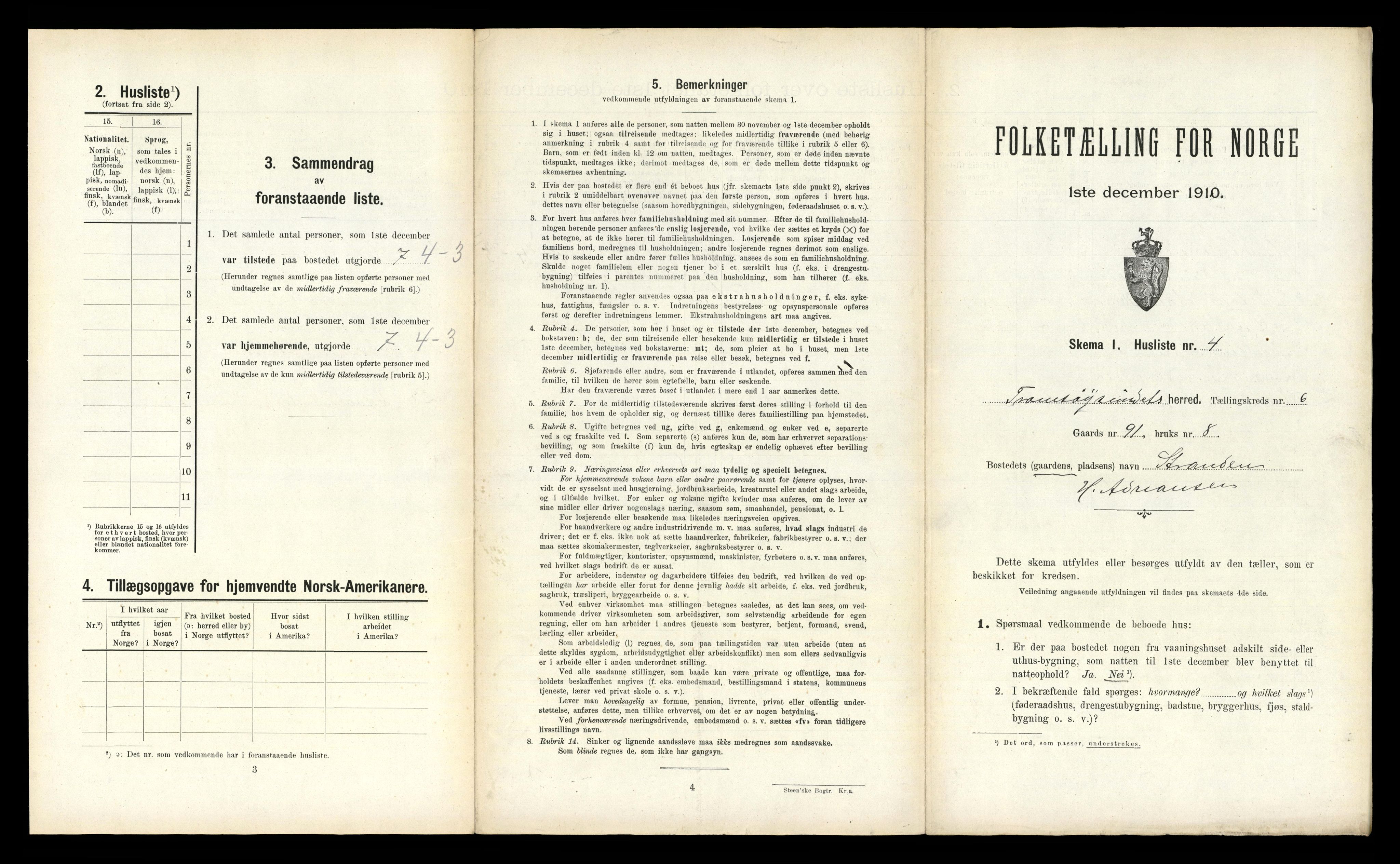 RA, 1910 census for Tromsøysund, 1910, p. 1191