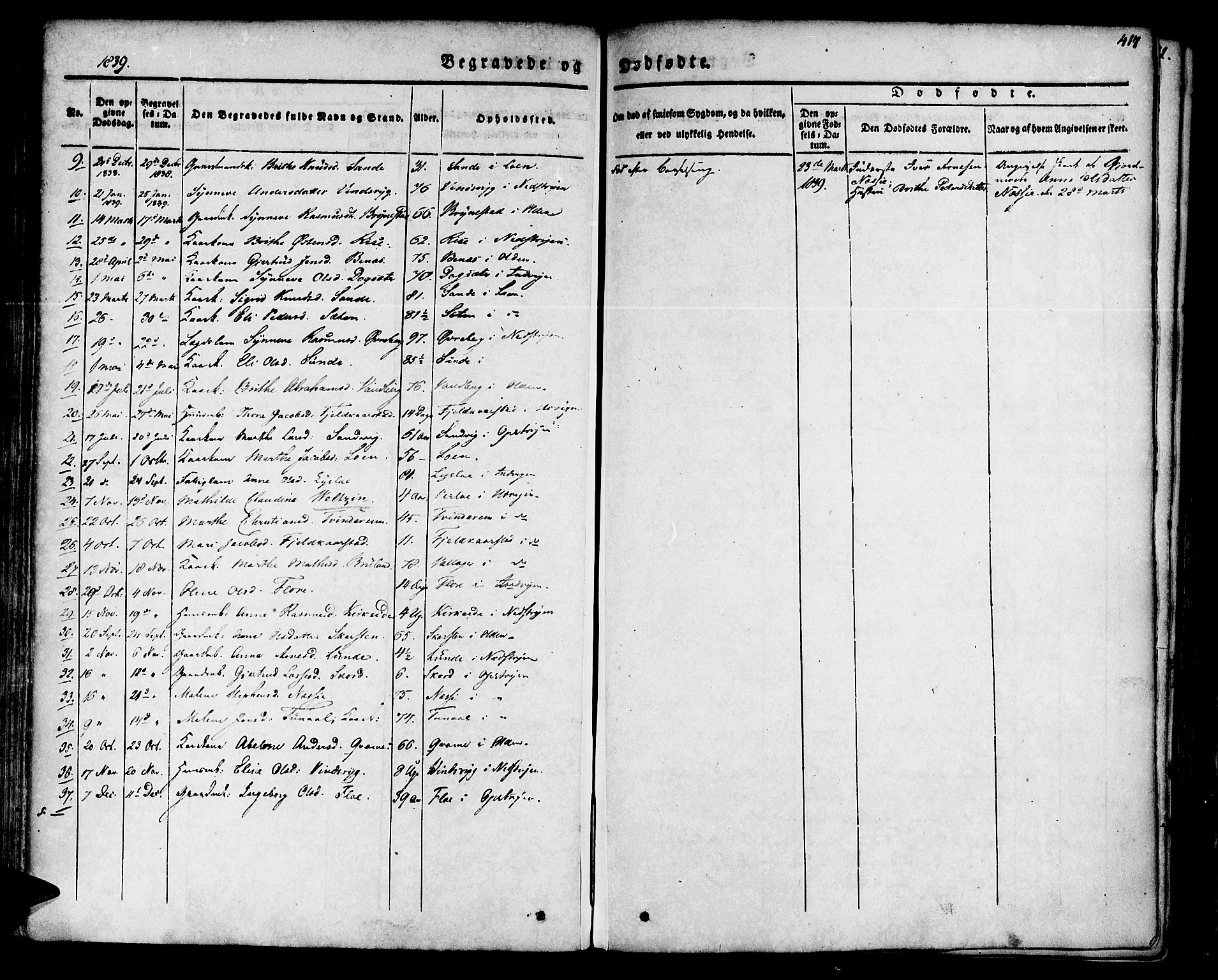 Innvik sokneprestembete, AV/SAB-A-80501: Parish register (official) no. A 4II, 1832-1846, p. 417