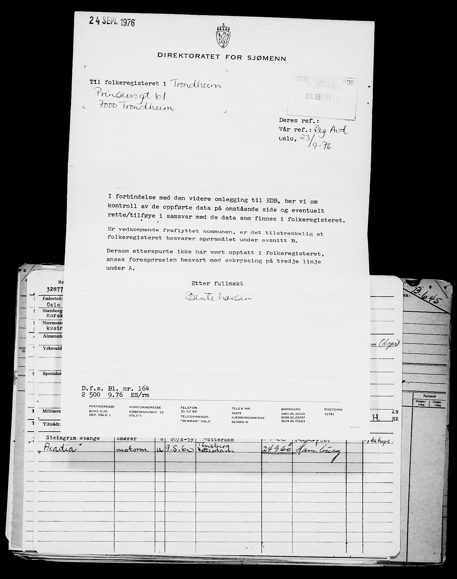 Direktoratet for sjømenn, AV/RA-S-3545/G/Gb/L0098: Hovedkort, 1911, p. 100