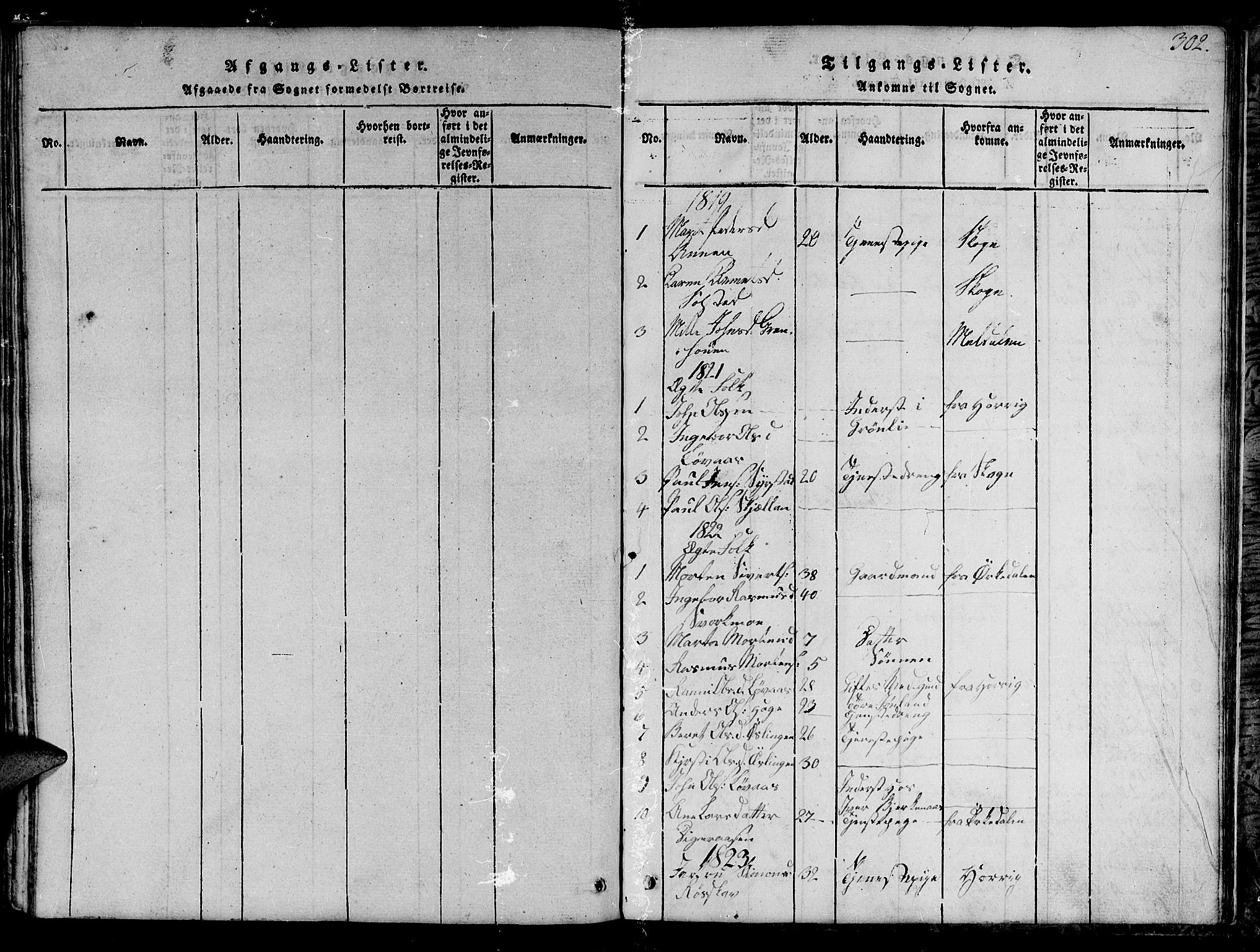 Ministerialprotokoller, klokkerbøker og fødselsregistre - Sør-Trøndelag, SAT/A-1456/694/L1130: Parish register (copy) no. 694C02, 1816-1857, p. 302
