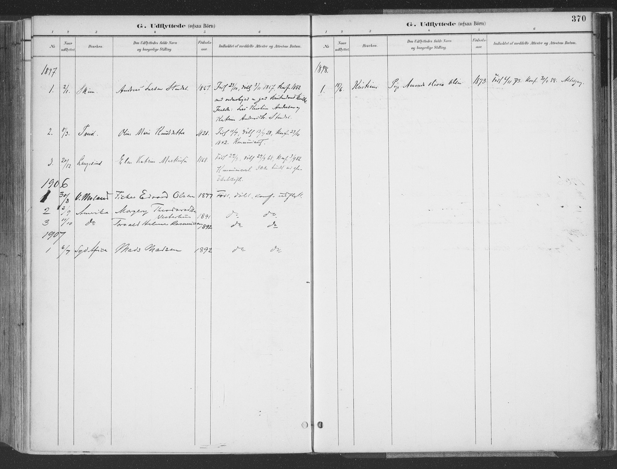 Høvåg sokneprestkontor, SAK/1111-0025/F/Fa/L0006: Parish register (official) no. A 6, 1894-1923, p. 370