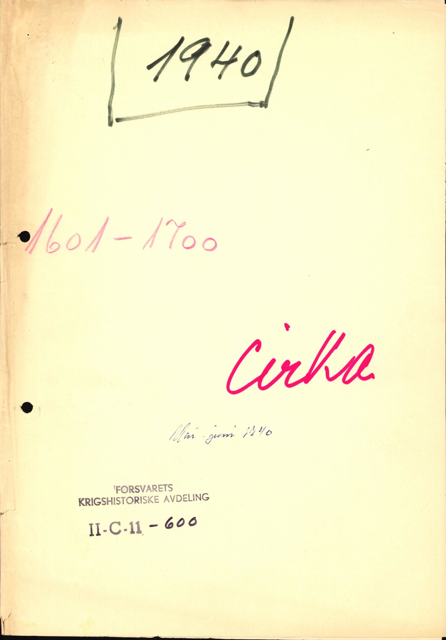 Forsvaret, Forsvarets krigshistoriske avdeling, AV/RA-RAFA-2017/Y/Yb/L0122: II-C-11-600  -  6. Divisjon med avdelinger, 1940, p. 665