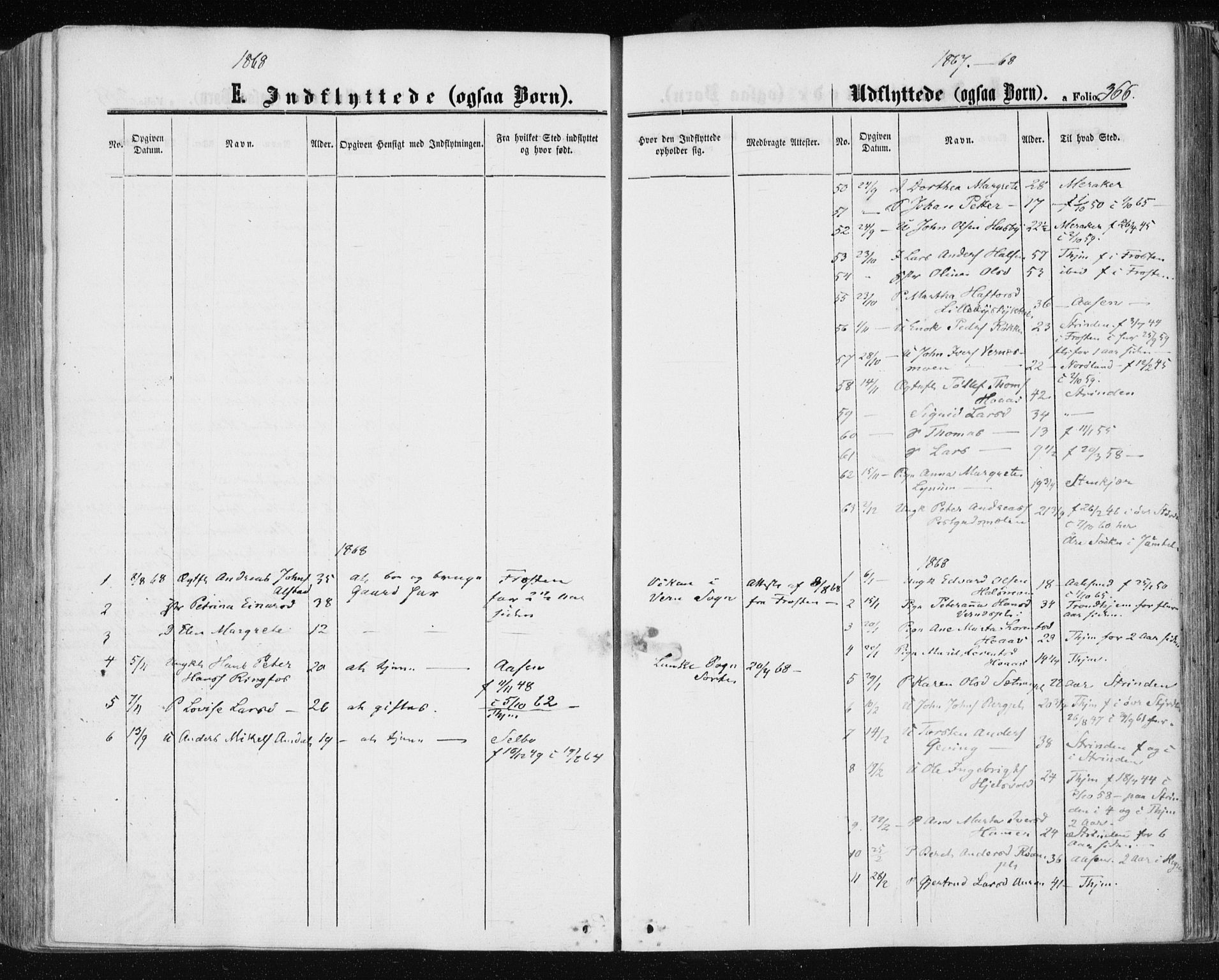 Ministerialprotokoller, klokkerbøker og fødselsregistre - Nord-Trøndelag, AV/SAT-A-1458/709/L0075: Parish register (official) no. 709A15, 1859-1870, p. 366