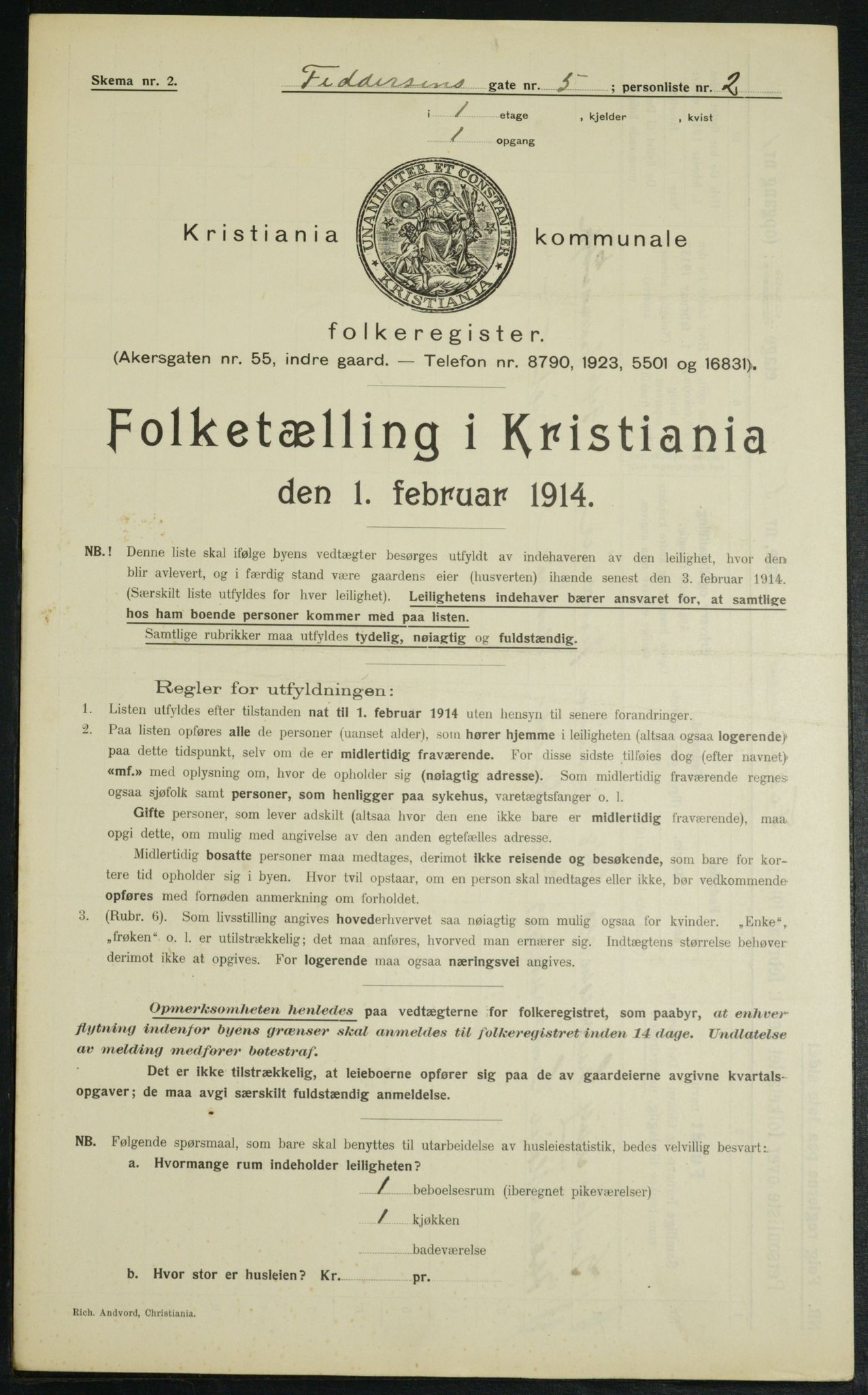 OBA, Municipal Census 1914 for Kristiania, 1914, p. 24226