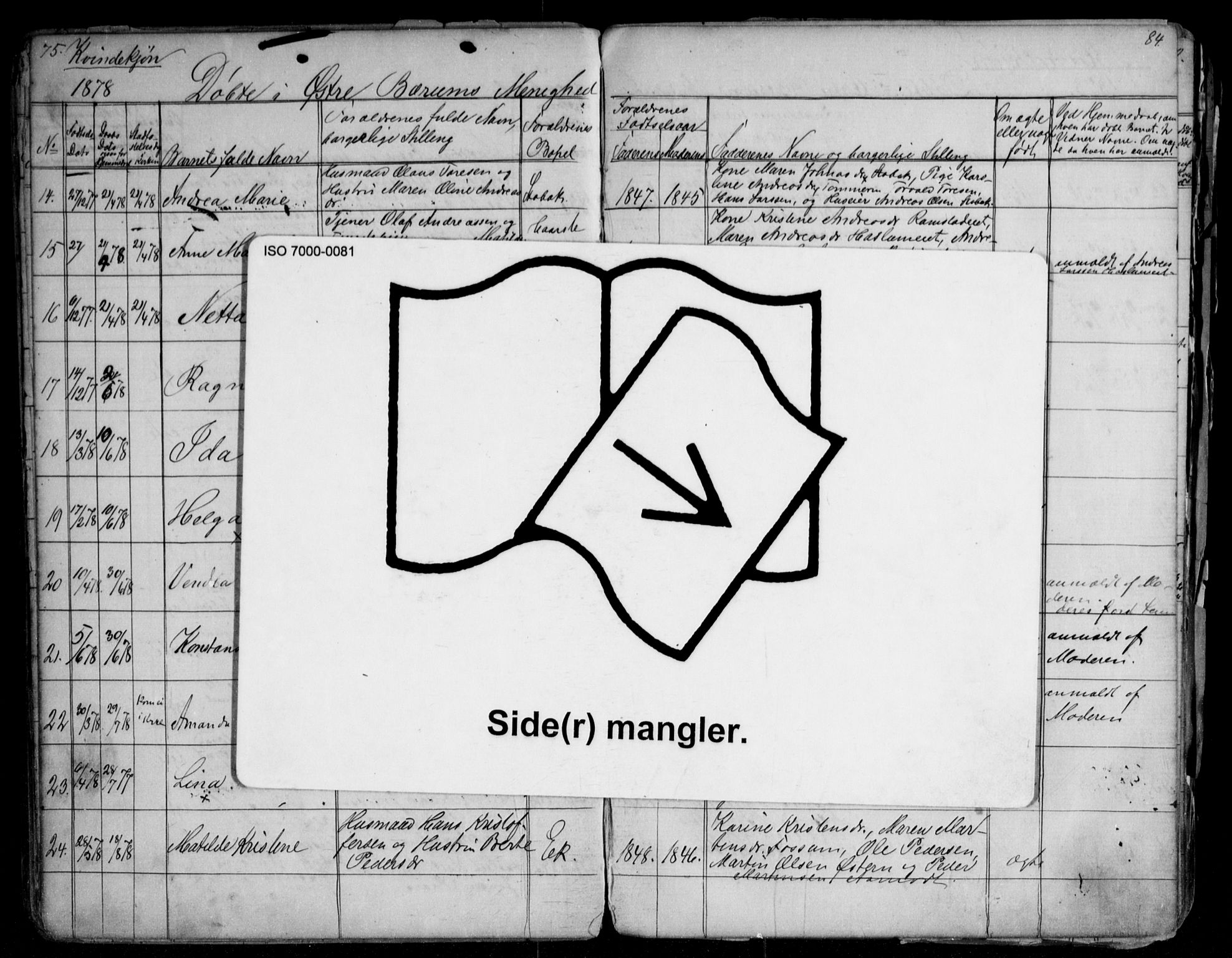 Asker prestekontor Kirkebøker, AV/SAO-A-10256a/G/Gc/L0002: Parish register (copy) no. III 2, 1874-1883, p. 75-76