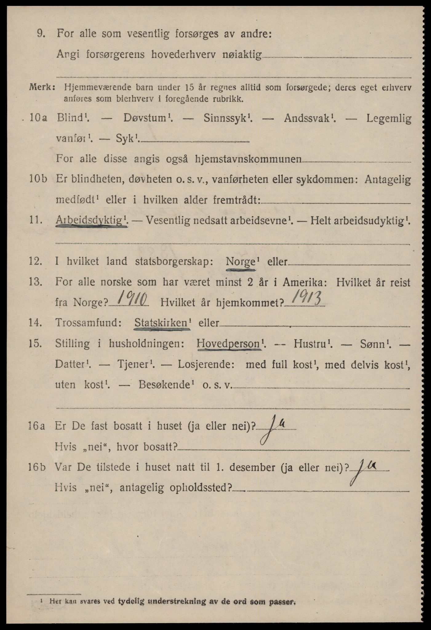 SAT, 1920 census for Aure, 1920, p. 1613