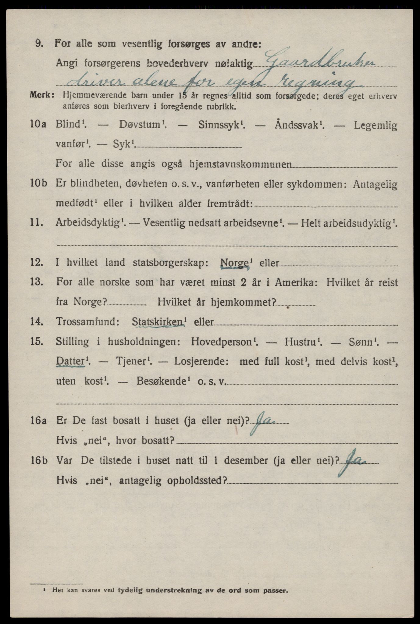 SAST, 1920 census for Nedstrand, 1920, p. 3348