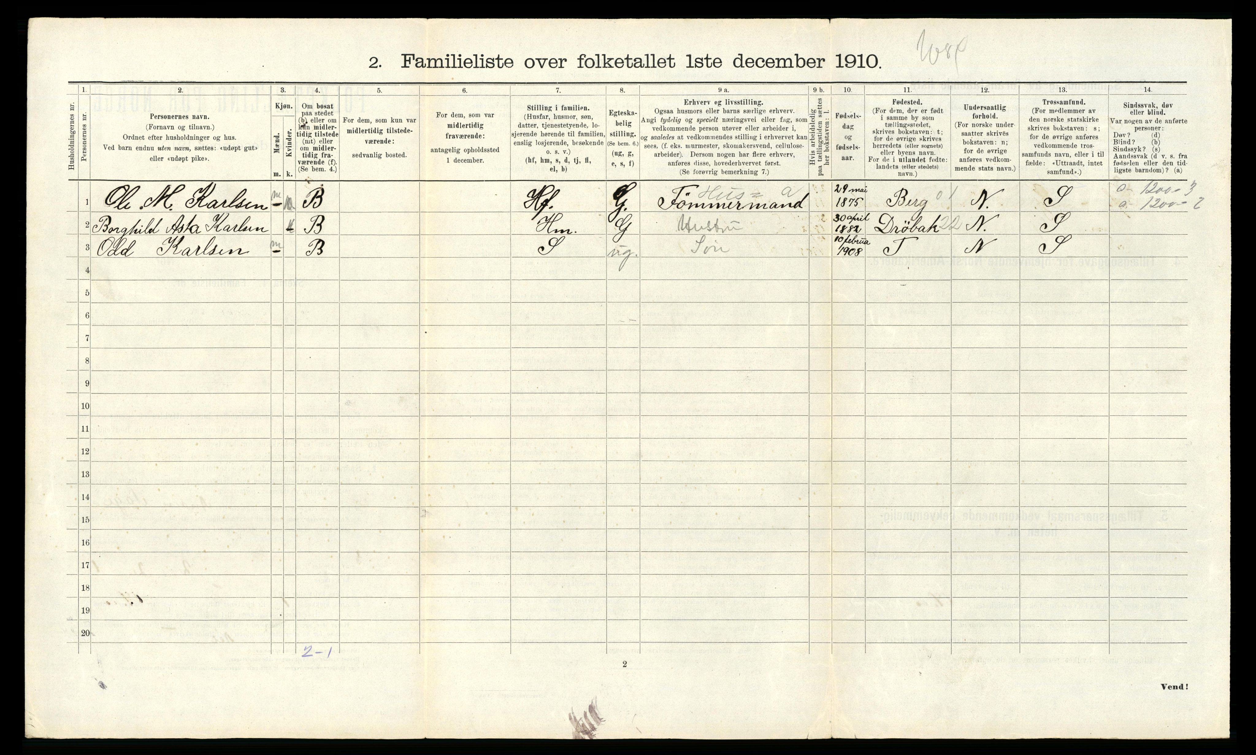 RA, 1910 census for Fredrikshald, 1910, p. 6843