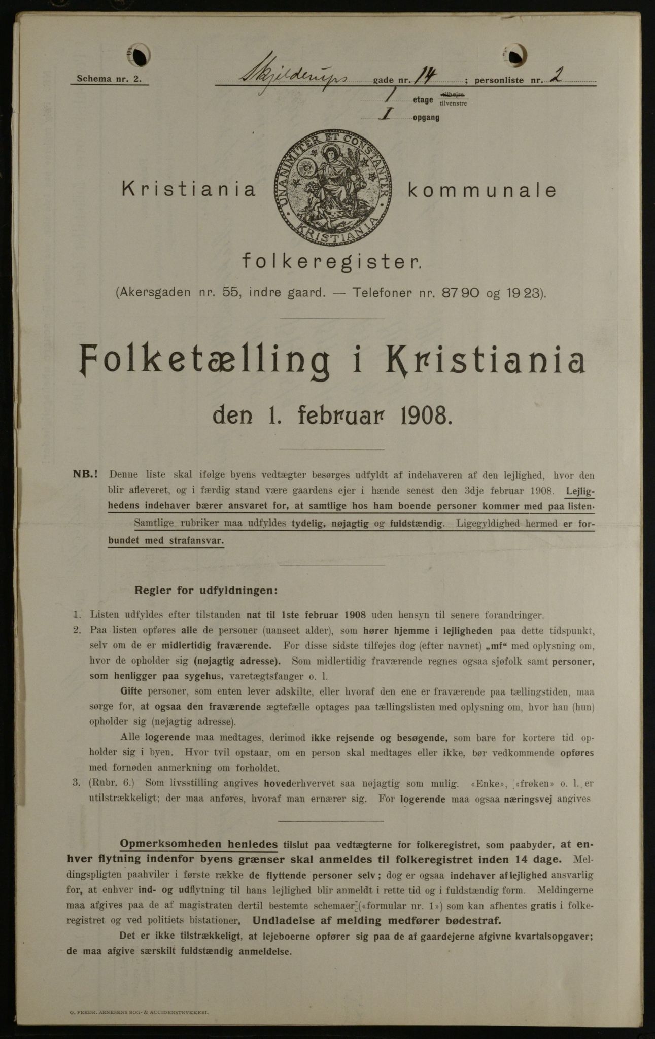 OBA, Municipal Census 1908 for Kristiania, 1908, p. 86336