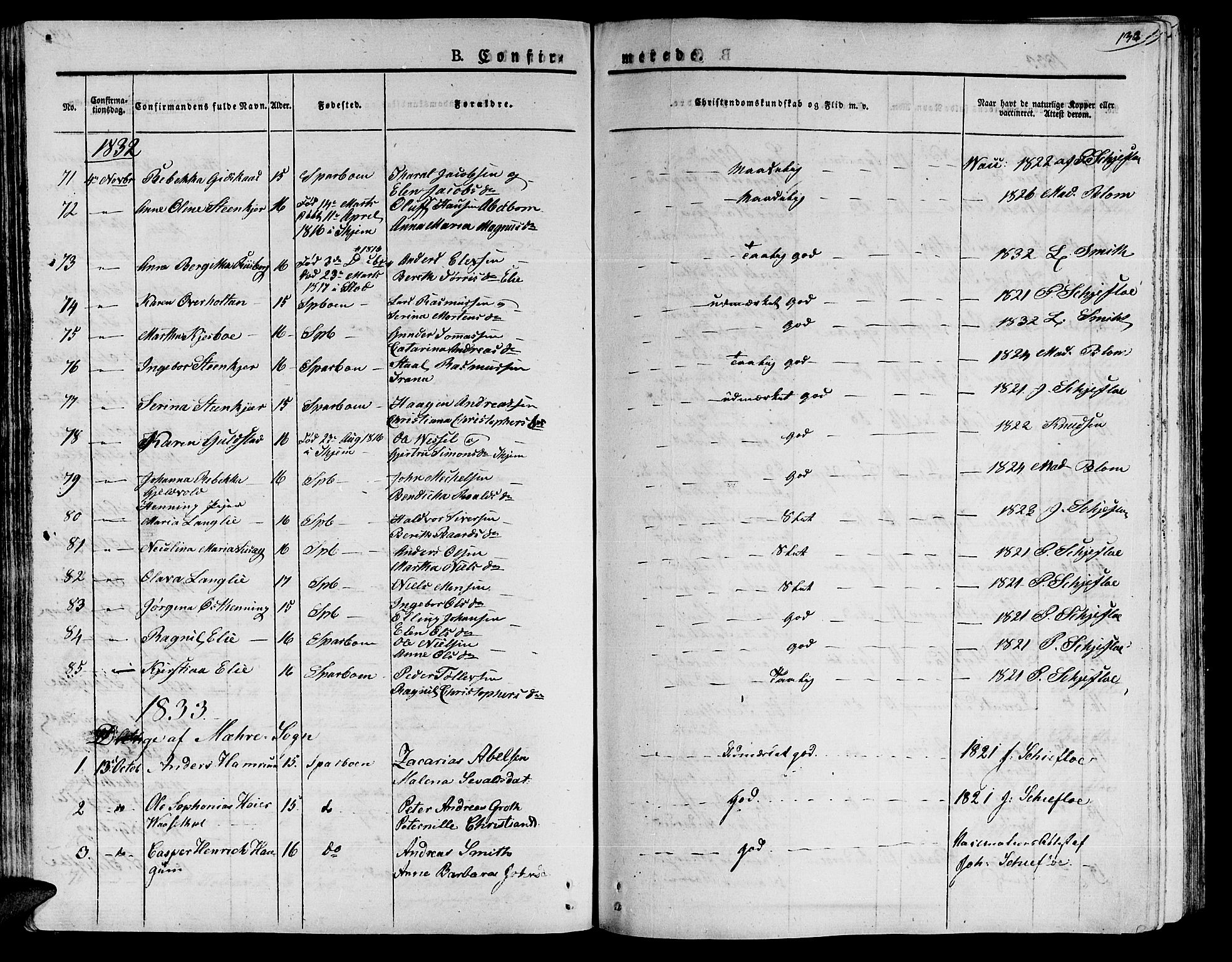 Ministerialprotokoller, klokkerbøker og fødselsregistre - Nord-Trøndelag, SAT/A-1458/735/L0336: Parish register (official) no. 735A05 /1, 1825-1835, p. 130
