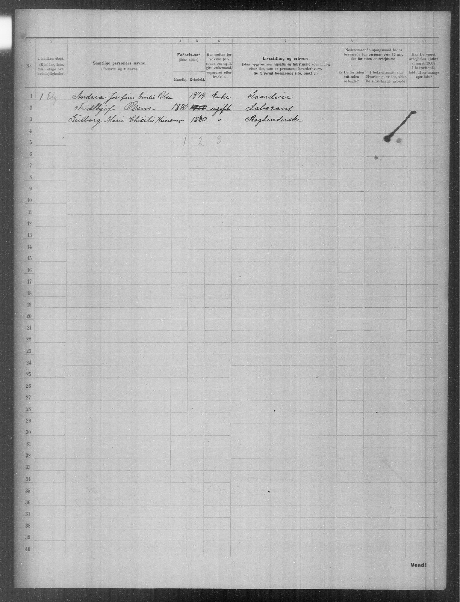 OBA, Municipal Census 1903 for Kristiania, 1903, p. 11245