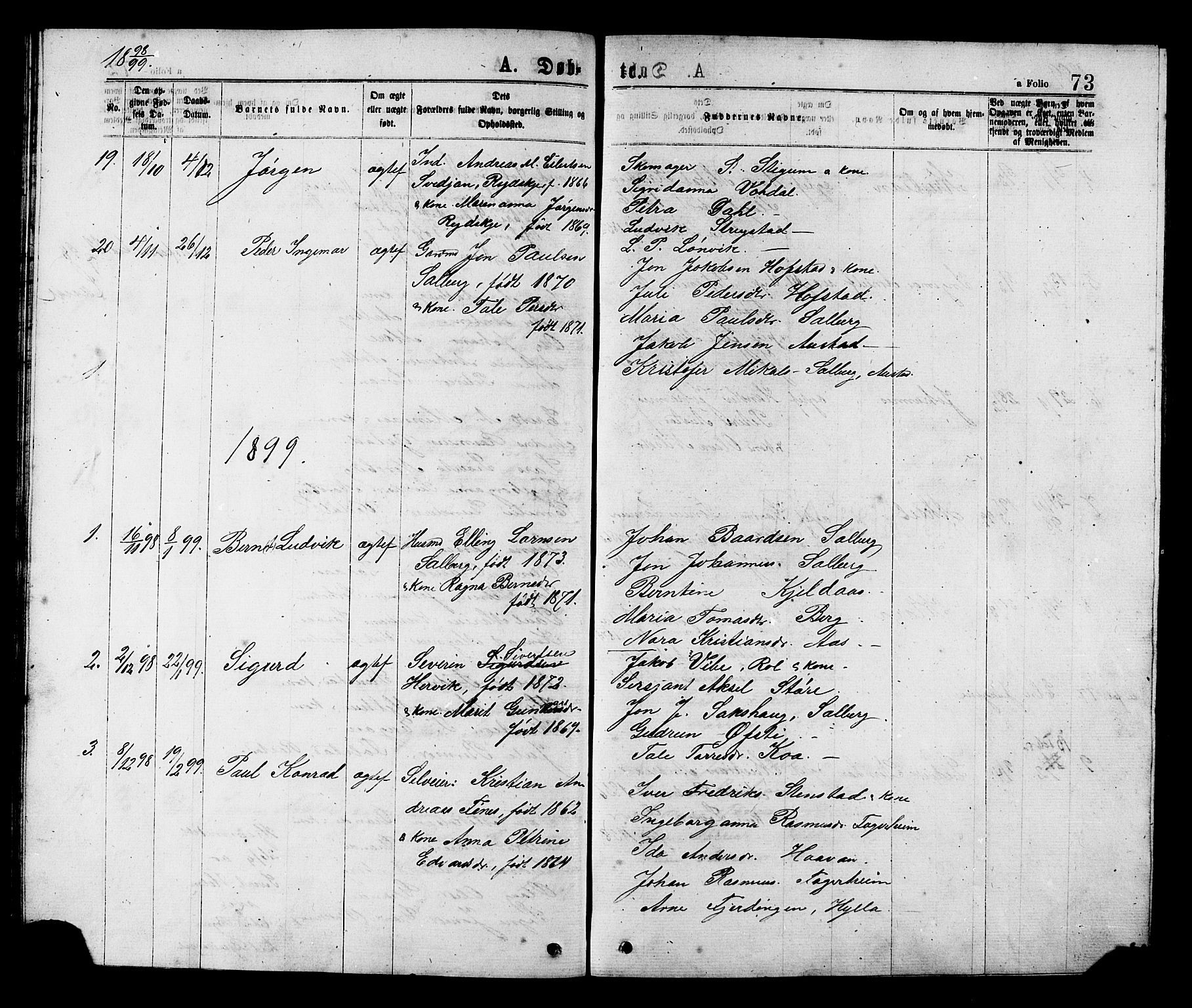 Ministerialprotokoller, klokkerbøker og fødselsregistre - Nord-Trøndelag, SAT/A-1458/731/L0311: Parish register (copy) no. 731C02, 1875-1911, p. 73