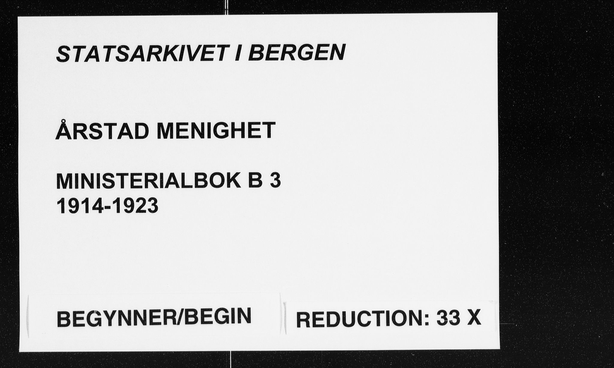 Årstad Sokneprestembete, SAB/A-79301/H/Haa/L0008: Parish register (official) no. B 3, 1914-1923