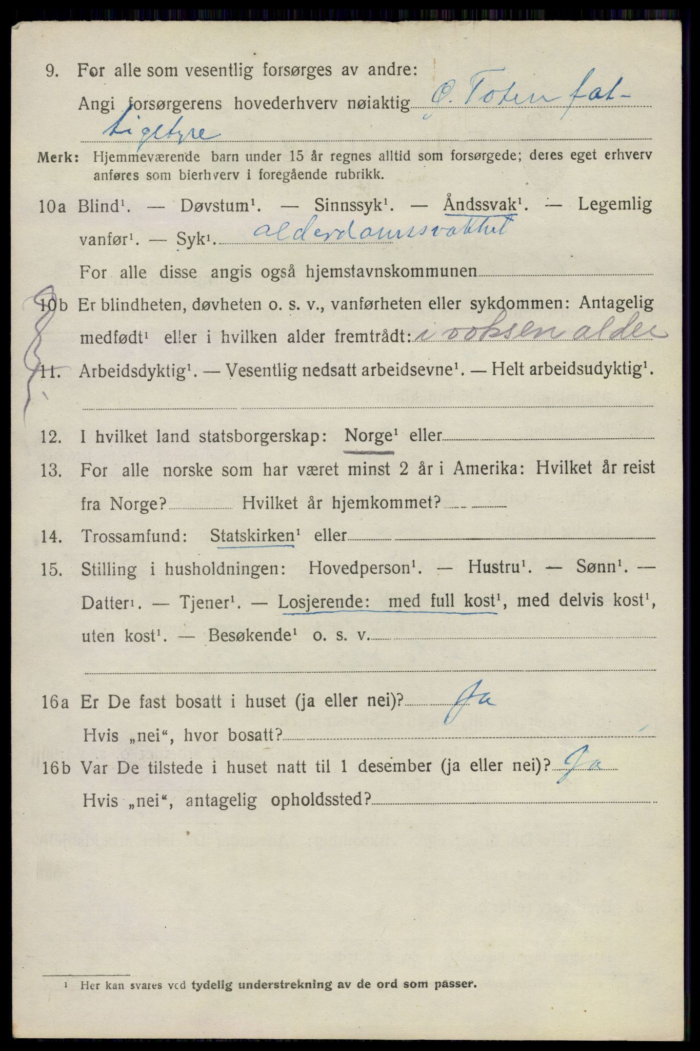 SAO, 1920 census for Ullensaker, 1920, p. 14288