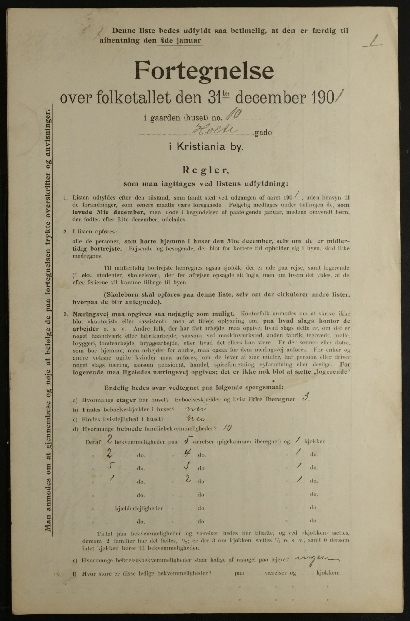 OBA, Municipal Census 1901 for Kristiania, 1901, p. 6497