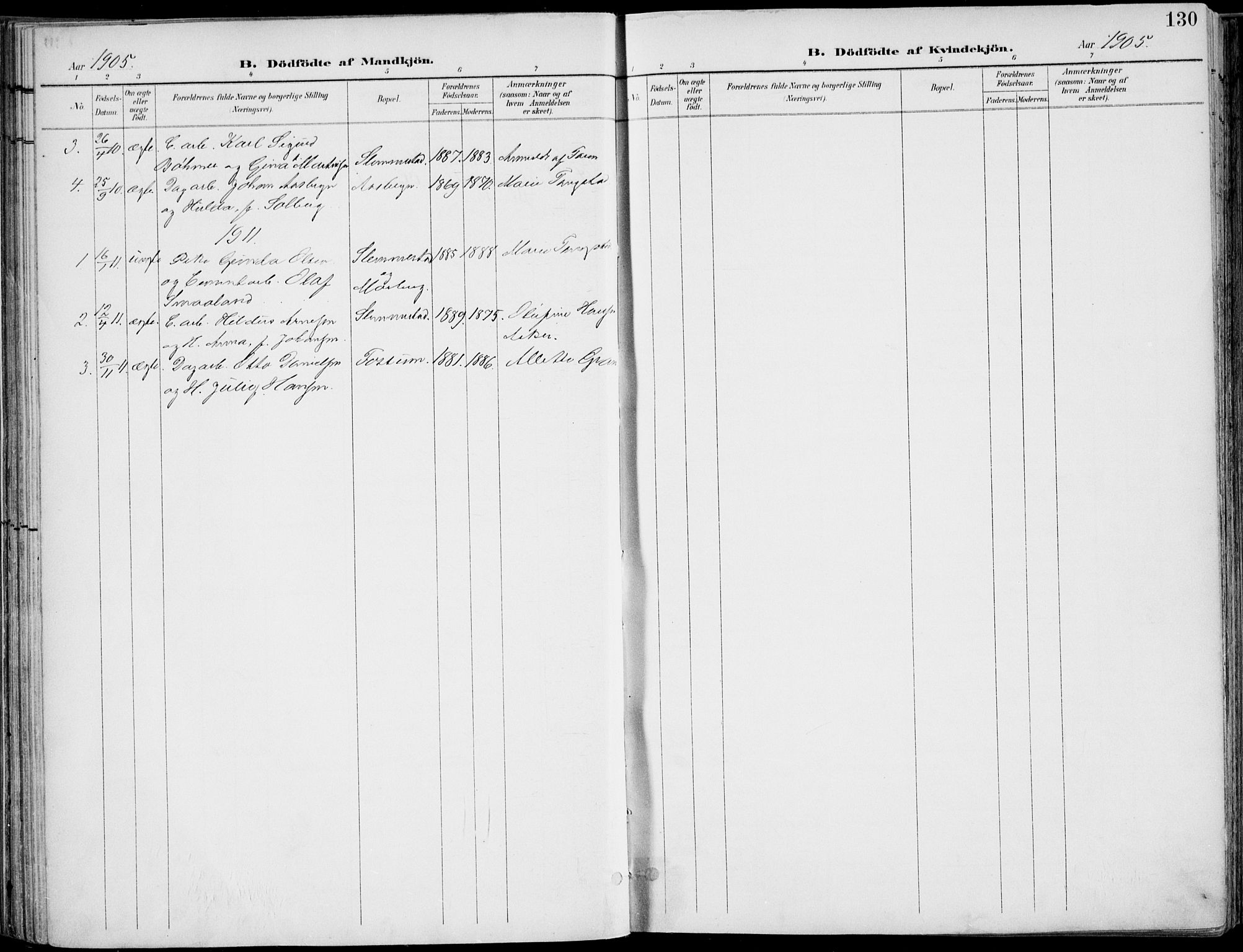 Røyken kirkebøker, SAKO/A-241/F/Fa/L0009: Parish register (official) no. 9, 1898-1911, p. 130