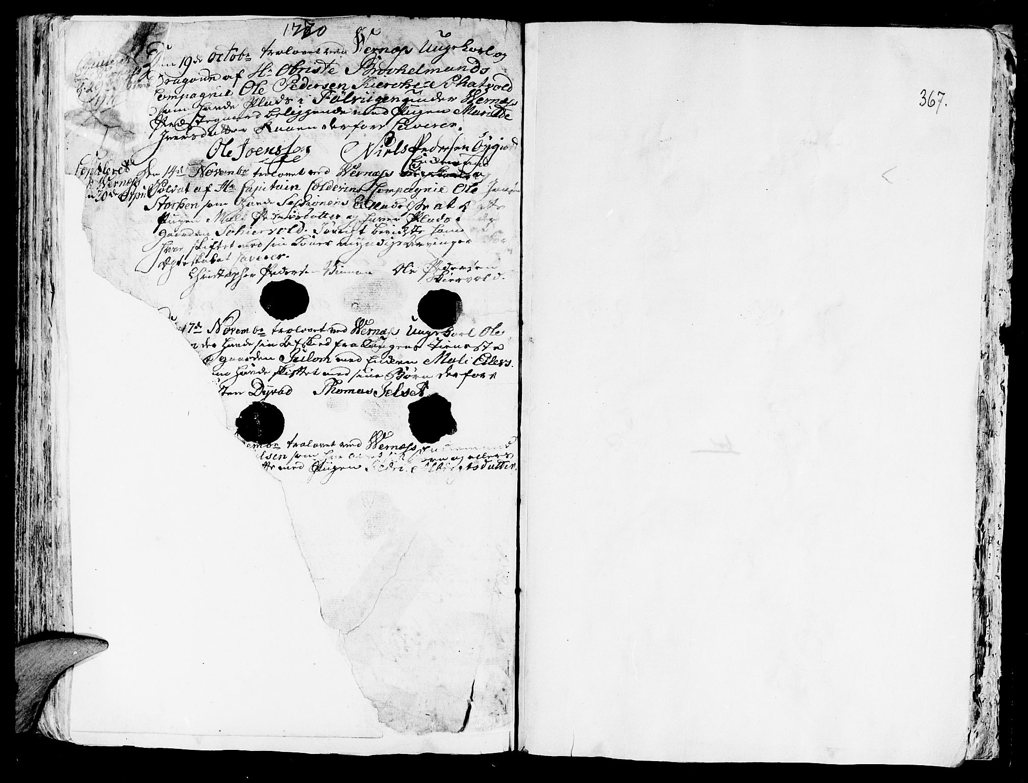 Ministerialprotokoller, klokkerbøker og fødselsregistre - Nord-Trøndelag, SAT/A-1458/709/L0057: Parish register (official) no. 709A05, 1755-1780, p. 367