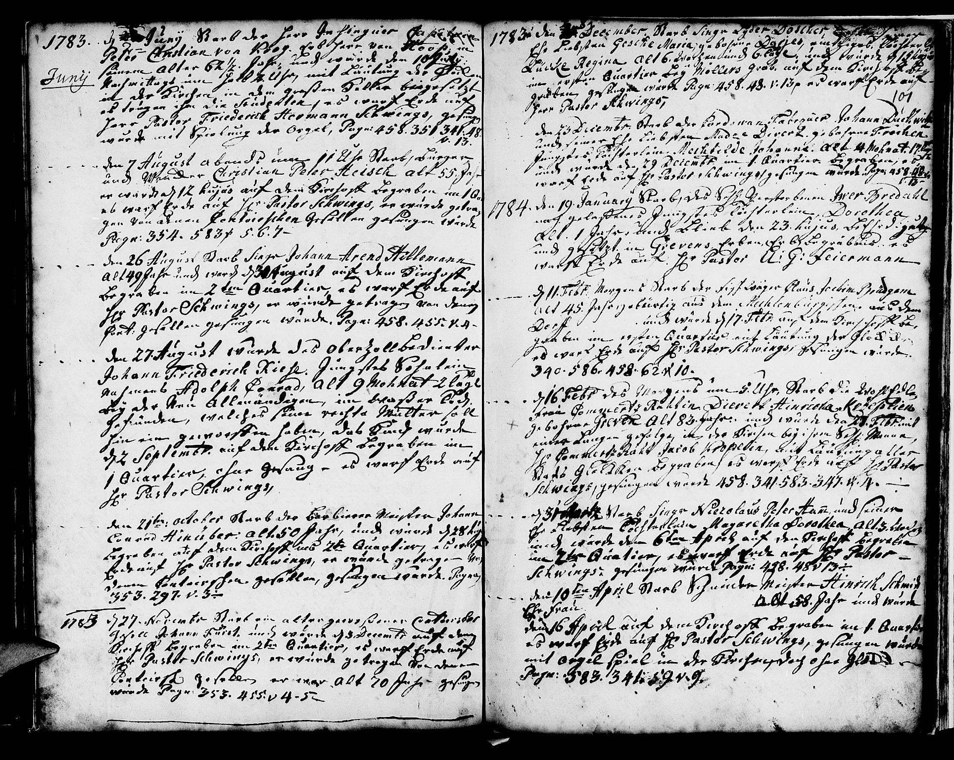 Mariakirken Sokneprestembete, SAB/A-76901/H/Haa/L0001: Parish register (official) no. A 1, 1740-1784, p. 101