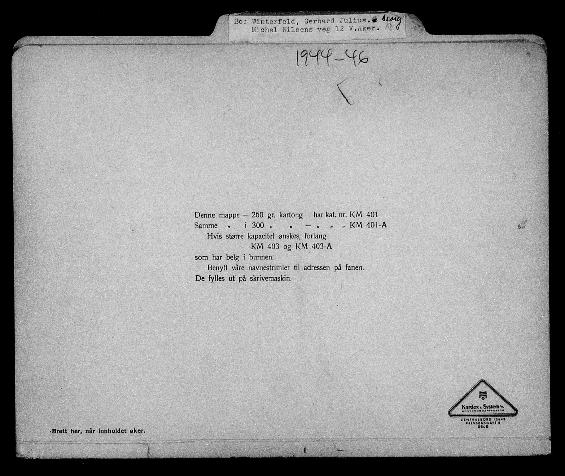 Justisdepartementet, Tilbakeføringskontoret for inndratte formuer, AV/RA-S-1564/H/Hc/Hcc/L0986: --, 1945-1947, p. 472