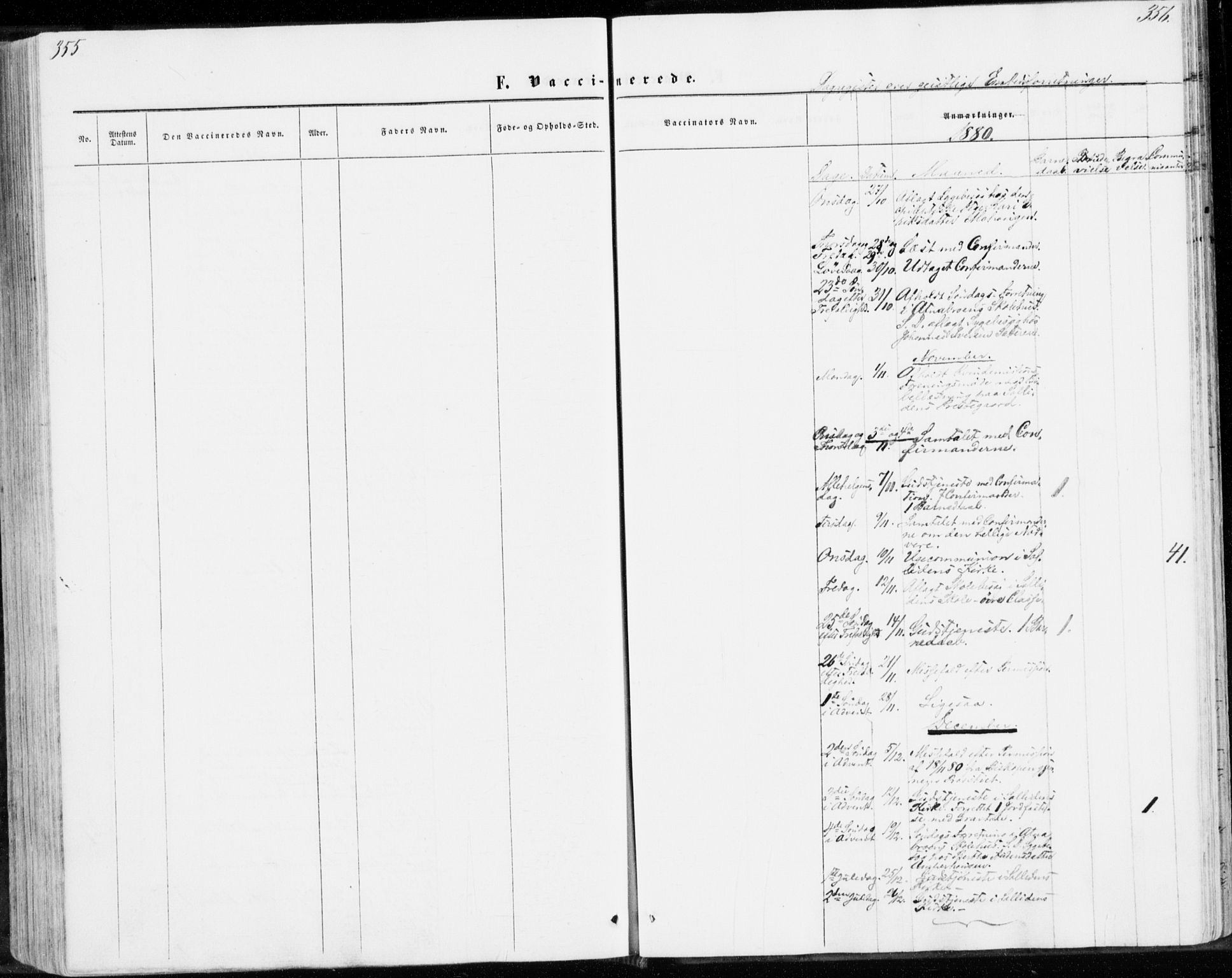 Sollia prestekontor, AV/SAH-PREST-050/H/Ha/Haa/L0001: Parish register (official) no. 1, 1856-1885, p. 355-356