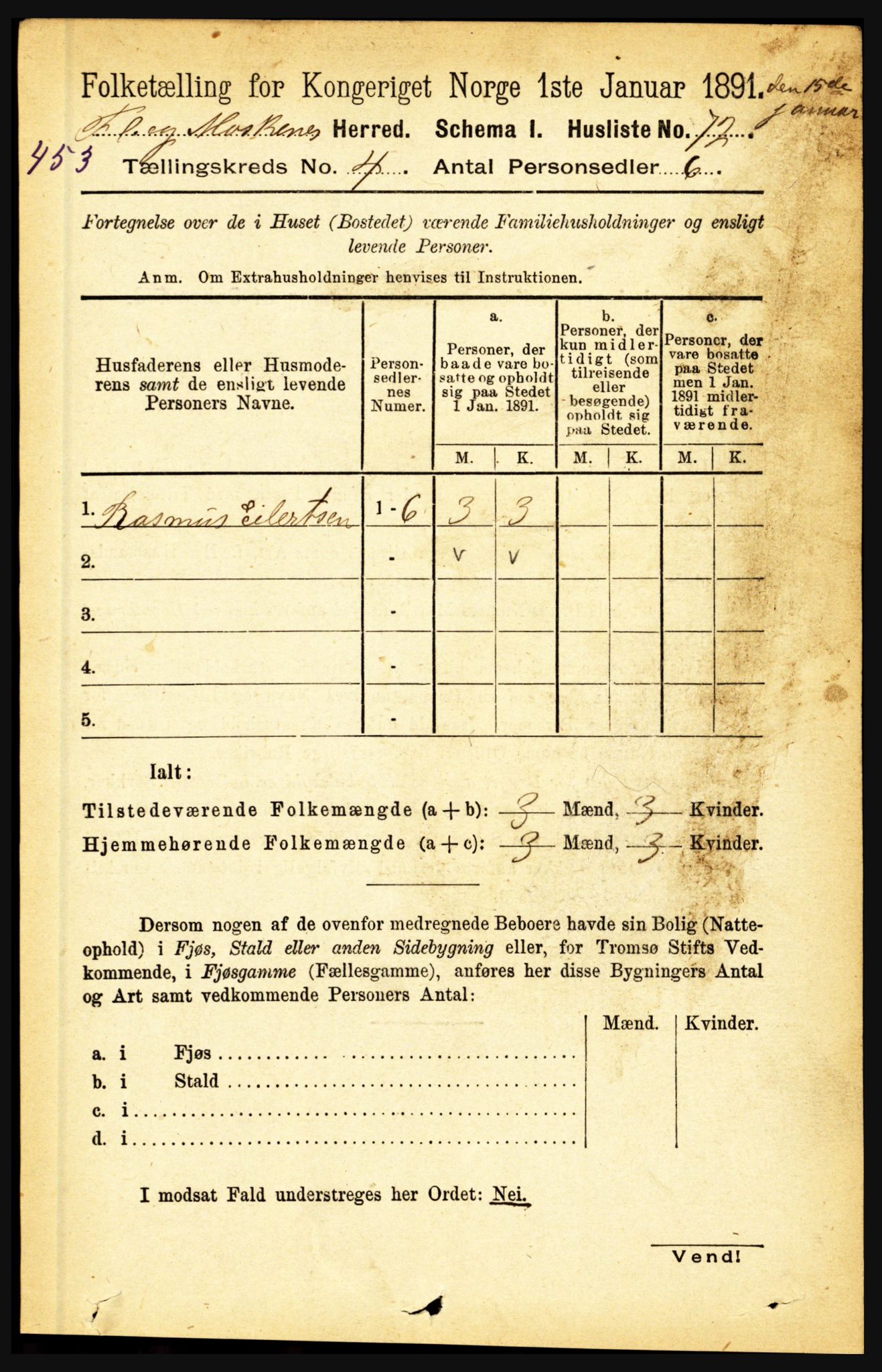 RA, 1891 census for 1859 Flakstad, 1891, p. 1856