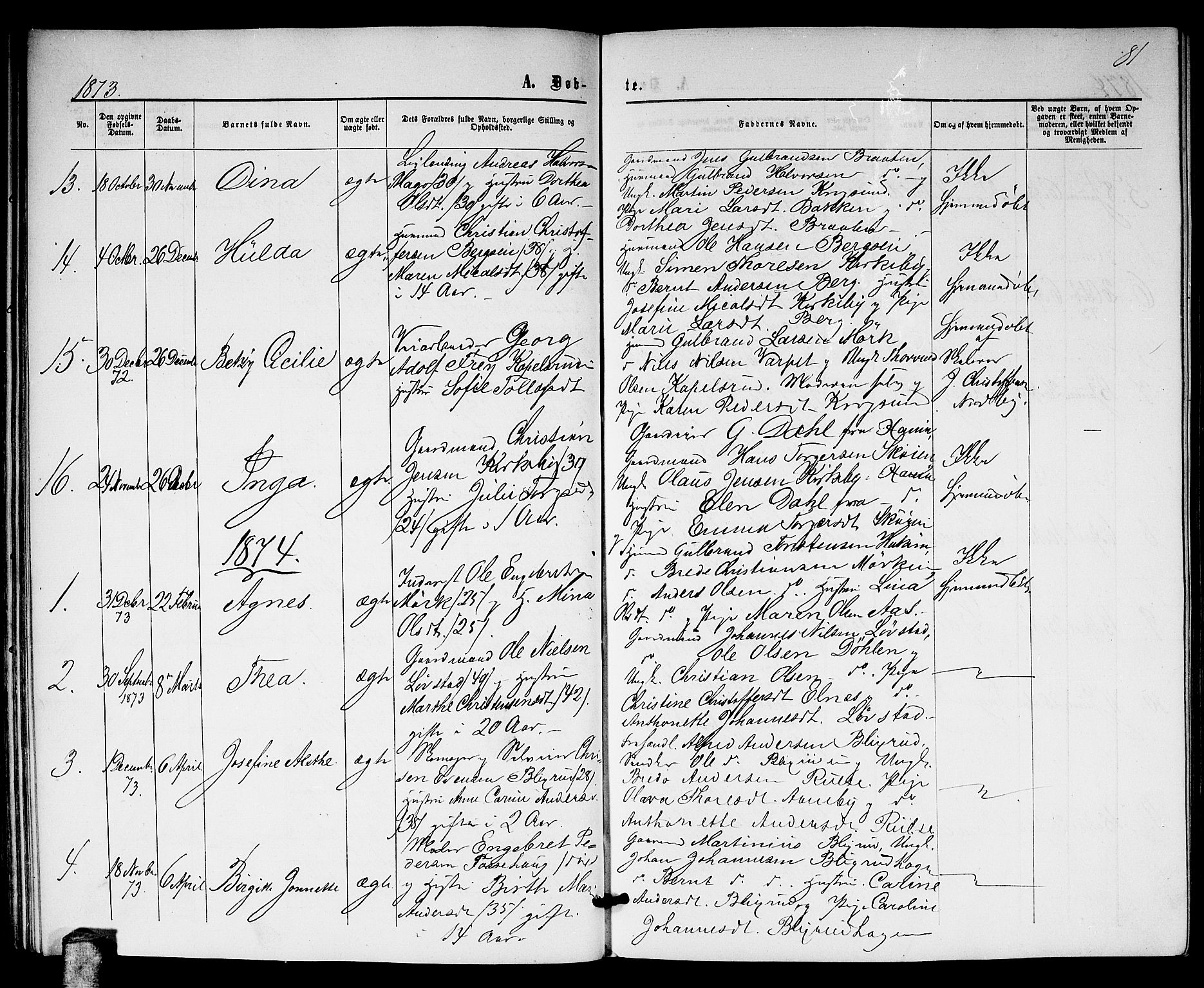 Nittedal prestekontor Kirkebøker, AV/SAO-A-10365a/G/Gb/L0001: Parish register (copy) no. II 1, 1859-1878, p. 81