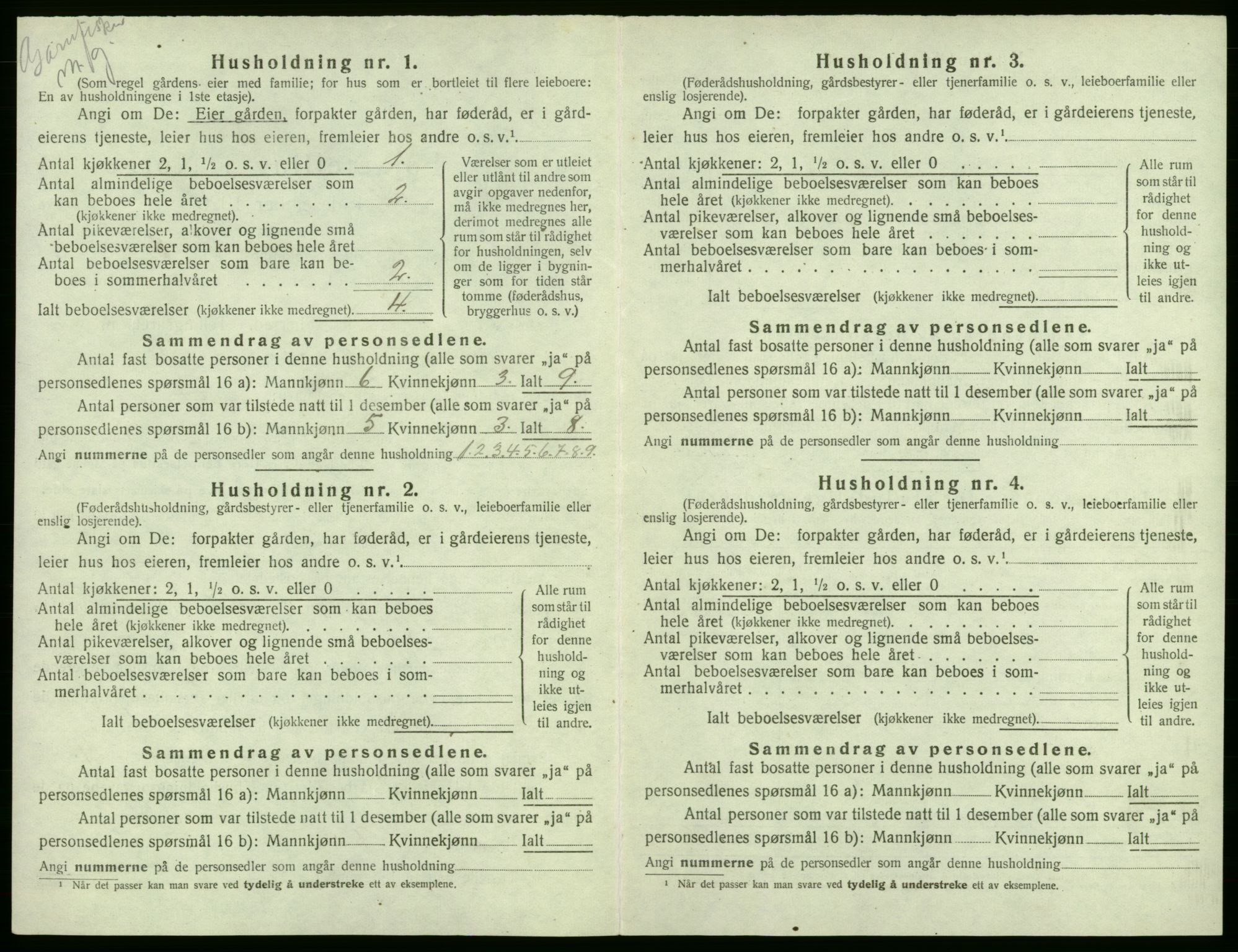 SAB, 1920 census for Austevoll, 1920, p. 151