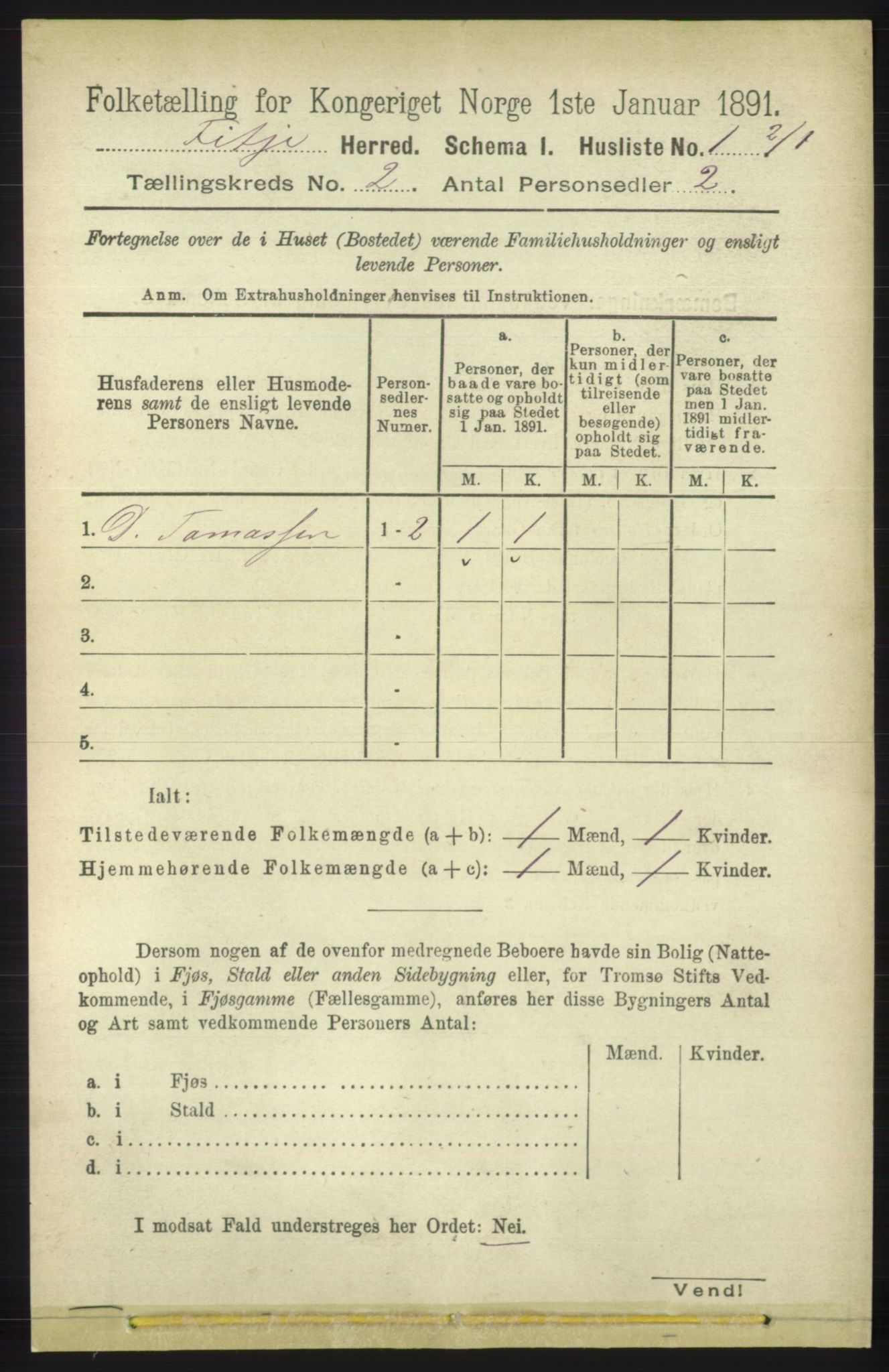 RA, 1891 census for 1222 Fitjar, 1891, p. 579