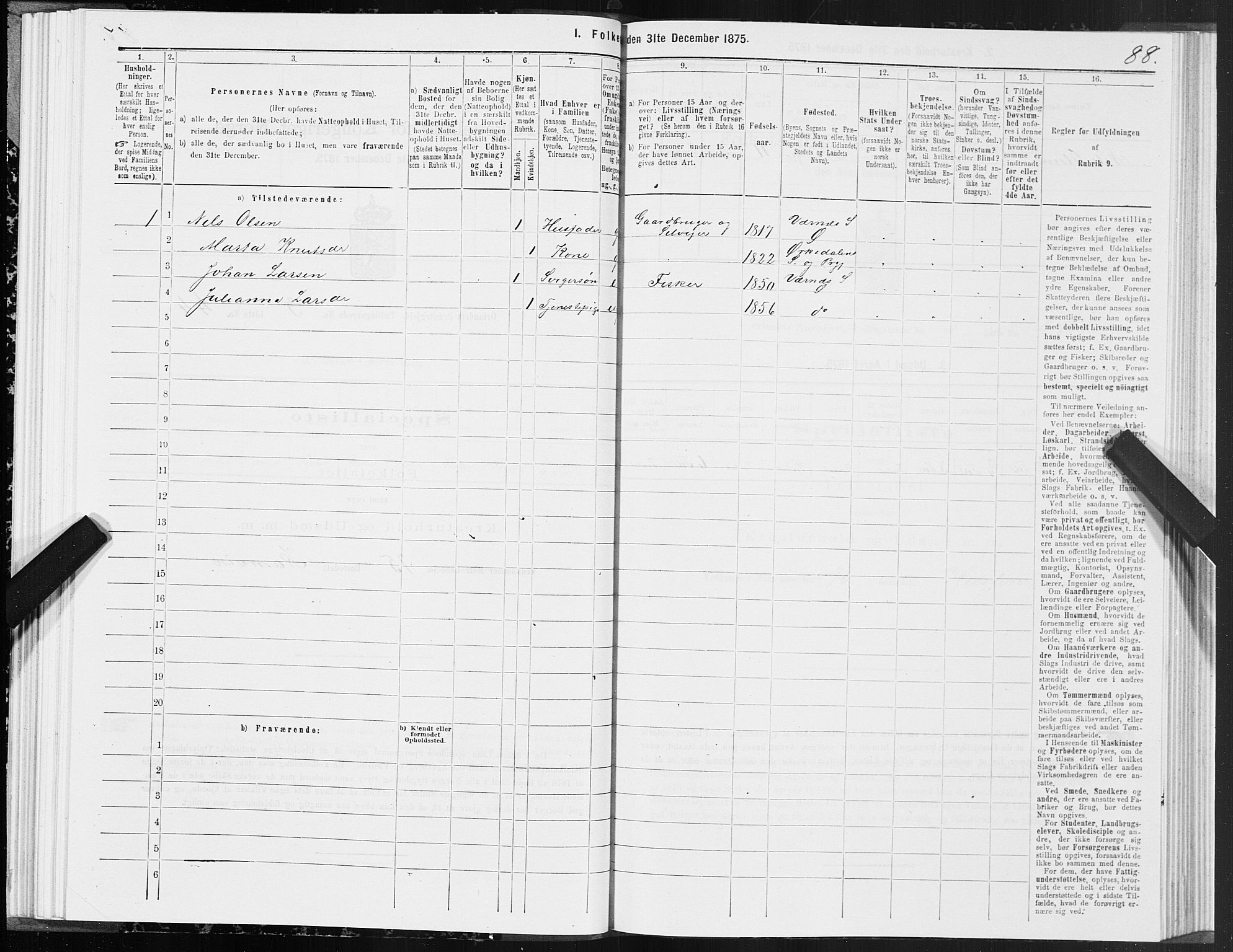 SAT, 1875 census for 1621P Ørland, 1875, p. 2088