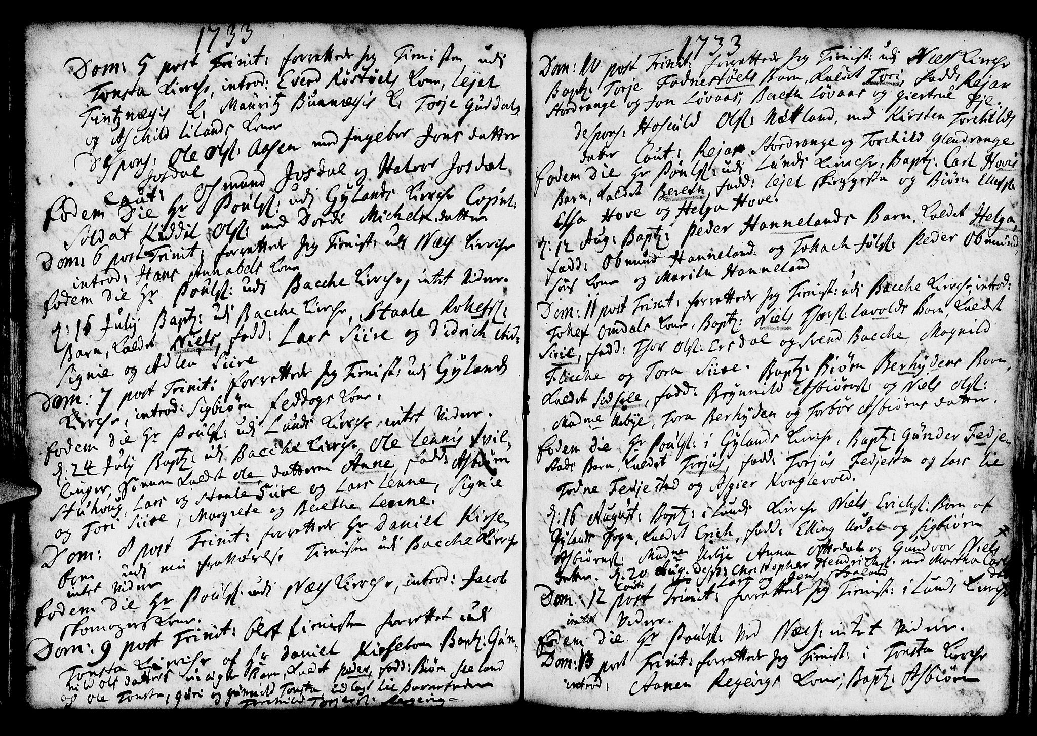 Lund sokneprestkontor, AV/SAST-A-101809/S06/L0001: Parish register (official) no. A 1, 1724-1737