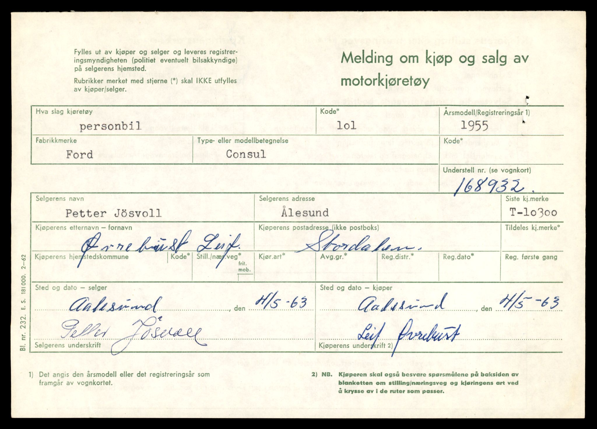 Møre og Romsdal vegkontor - Ålesund trafikkstasjon, AV/SAT-A-4099/F/Fe/L0019: Registreringskort for kjøretøy T 10228 - T 10350, 1927-1998, p. 1835