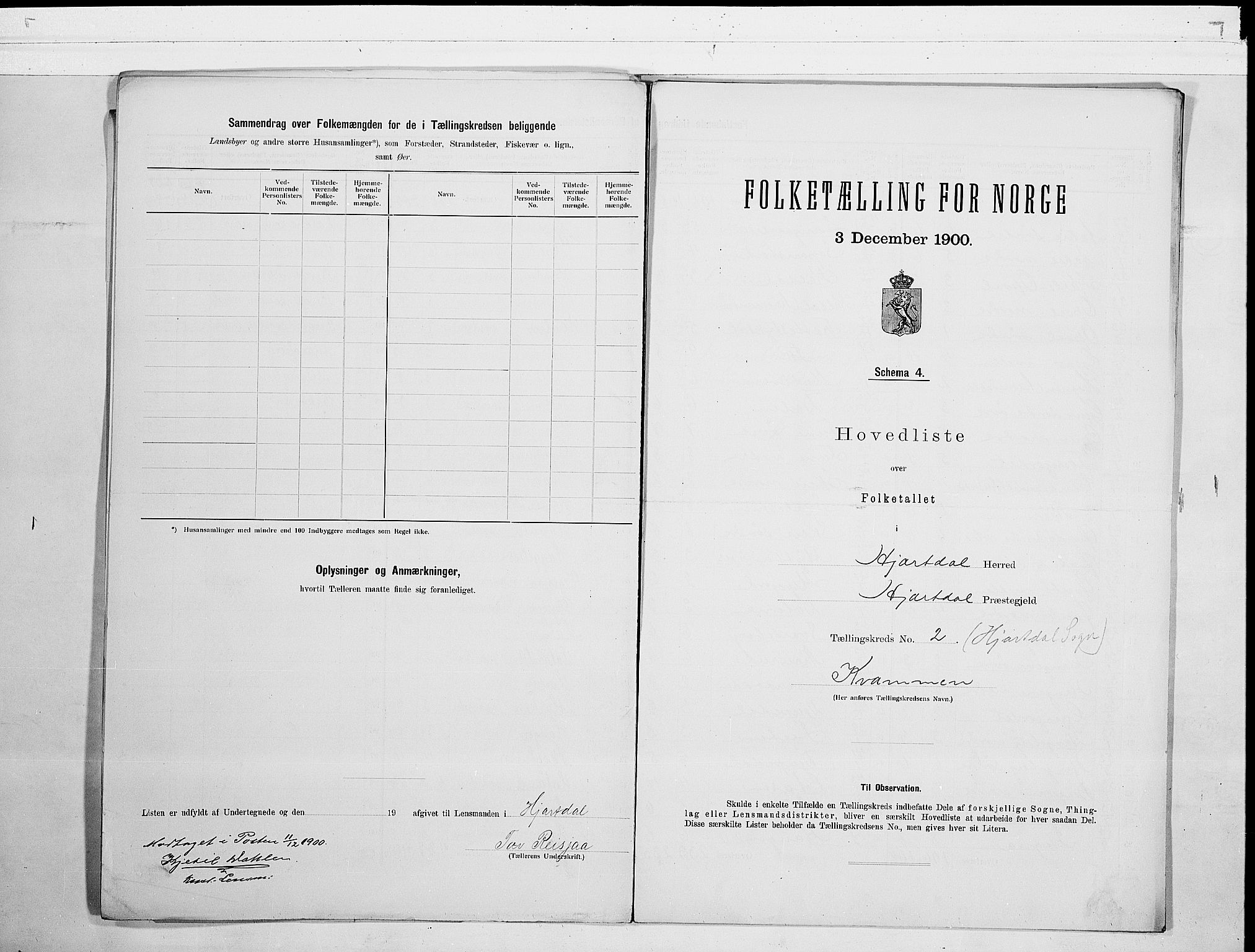 SAKO, 1900 census for Hjartdal, 1900, p. 6