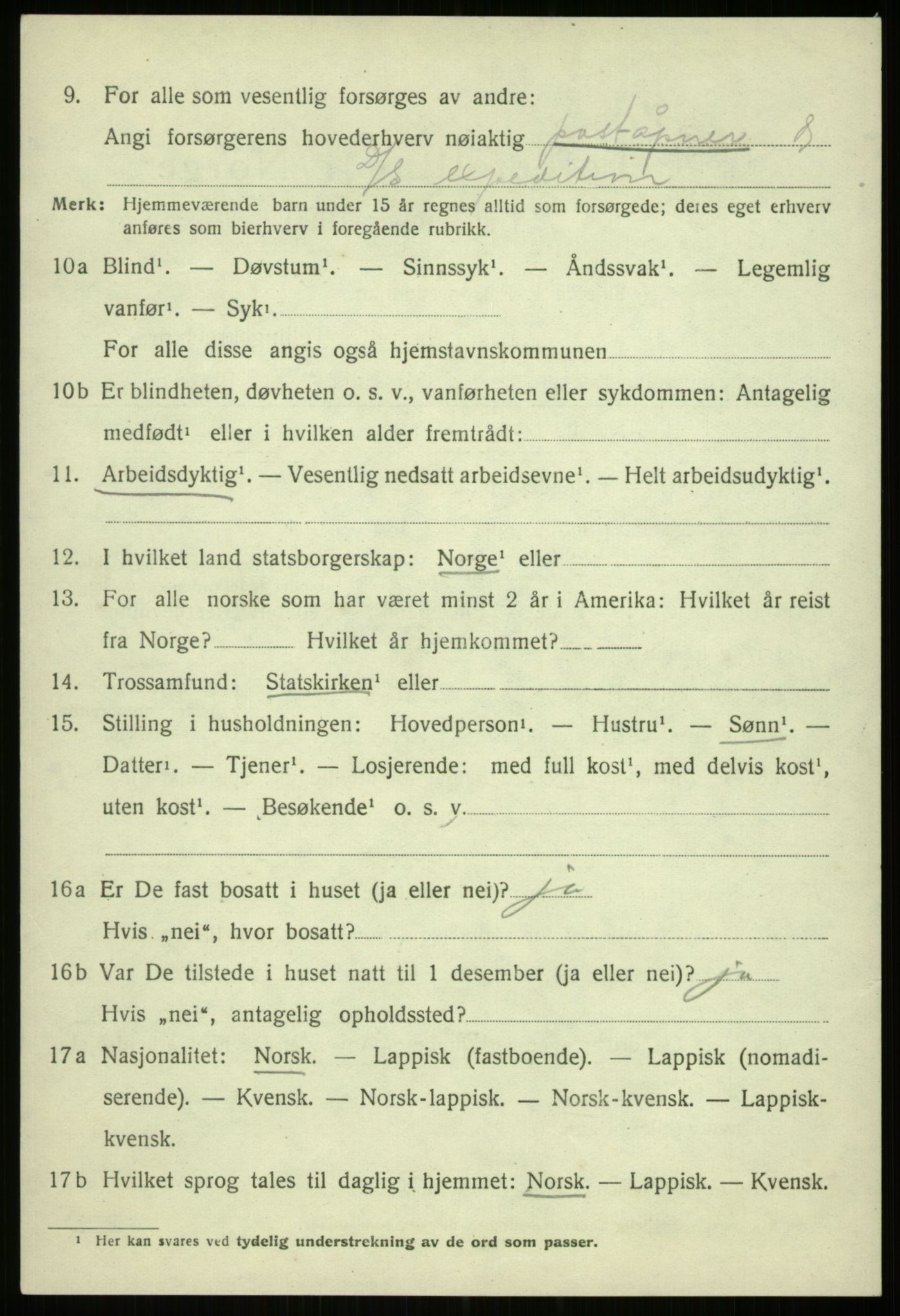 SATØ, 1920 census for Trondenes, 1920, p. 8746