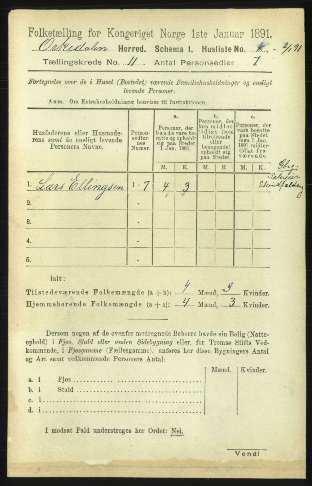 RA, 1891 census for 1638 Orkdal, 1891, p. 5080