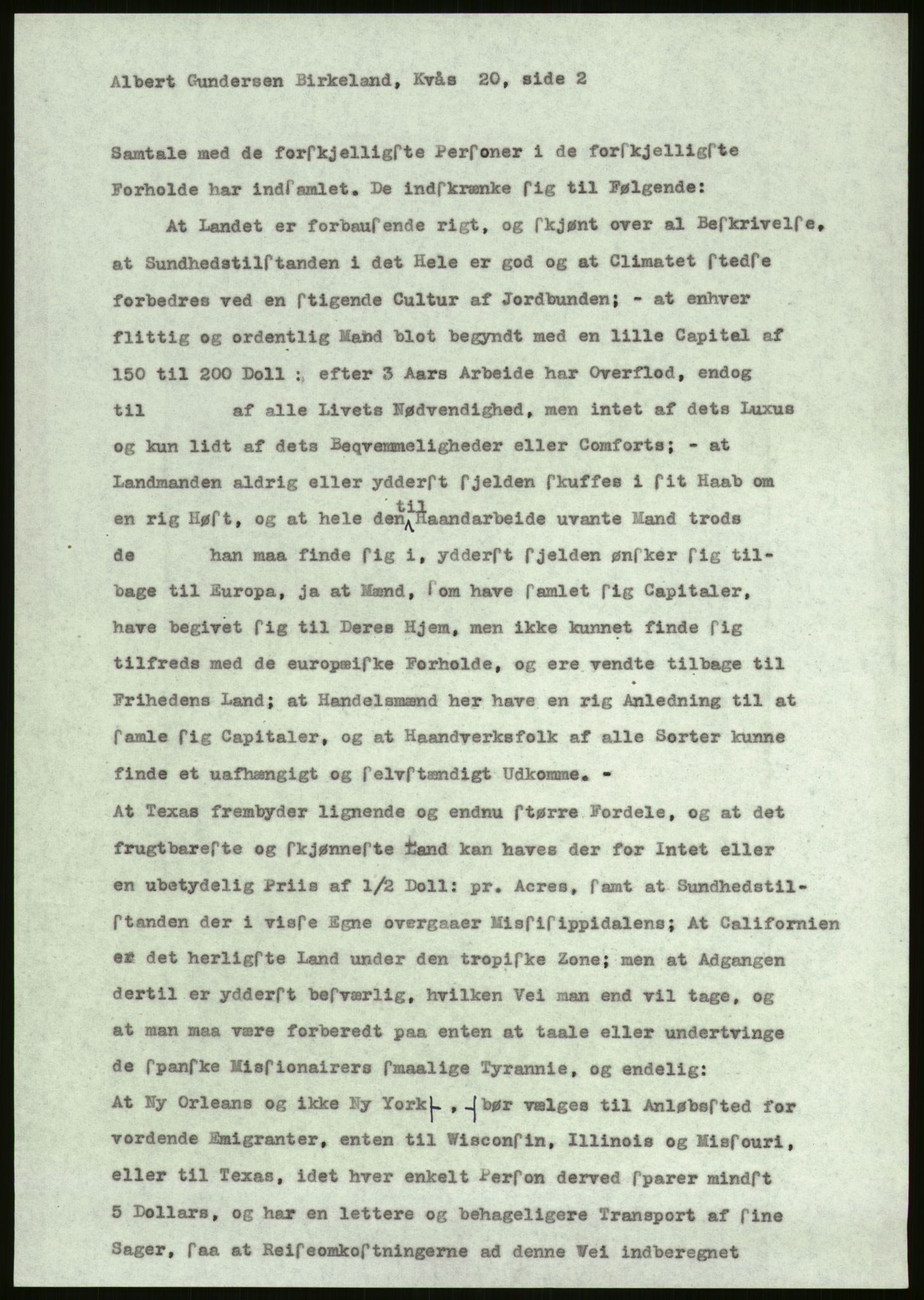 Samlinger til kildeutgivelse, Amerikabrevene, RA/EA-4057/F/L0028: Innlån fra Vest-Agder , 1838-1914, p. 15