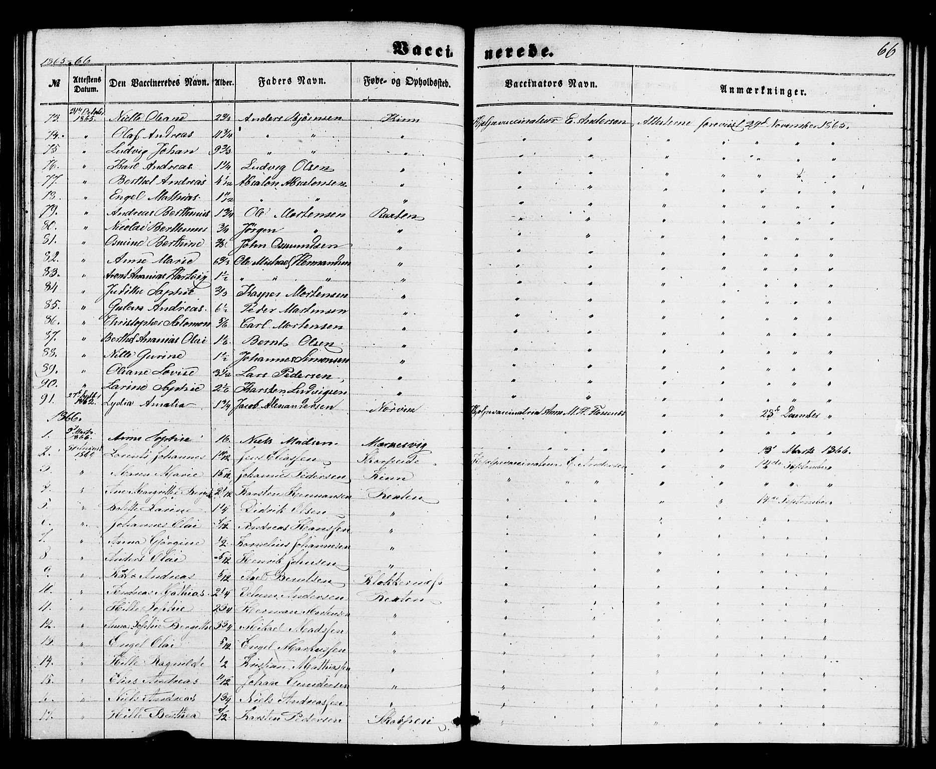 Kinn sokneprestembete, SAB/A-80801/H/Haa/Haaa/L0017: Parish register (official) no. A 17, 1858-1867, p. 66
