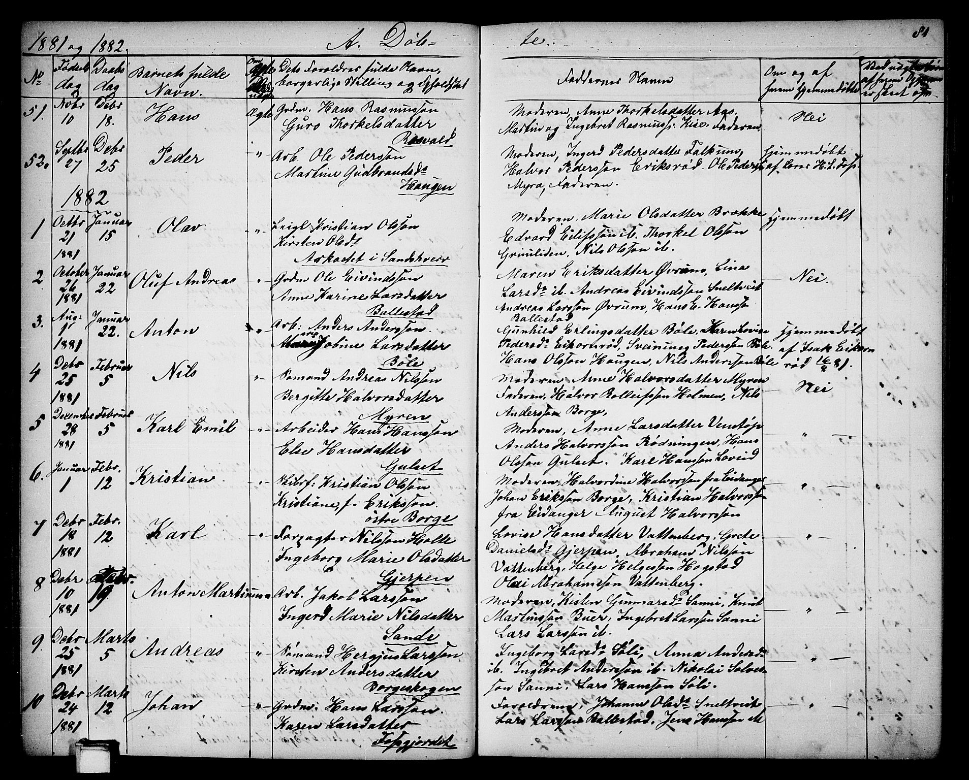 Gjerpen kirkebøker, AV/SAKO-A-265/G/Ga/L0001: Parish register (copy) no. I 1, 1864-1882, p. 81