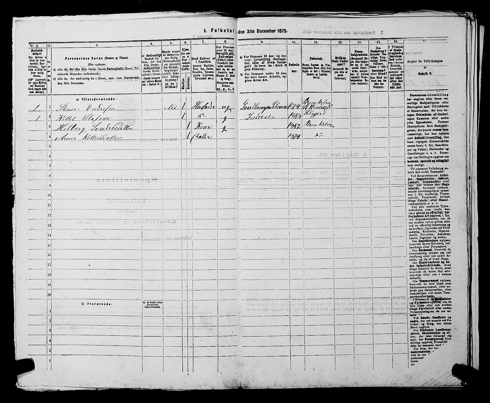 SAKO, 1875 census for 0829P Kviteseid, 1875, p. 887