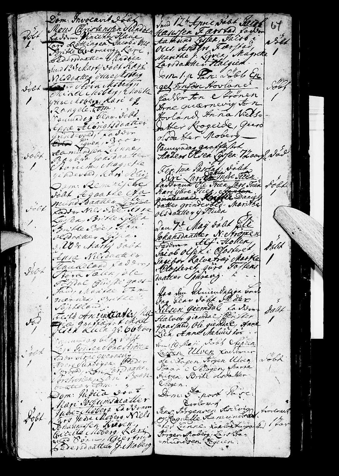 Os sokneprestembete, SAB/A-99929: Parish register (official) no. A 2, 1723-1758, p. 64
