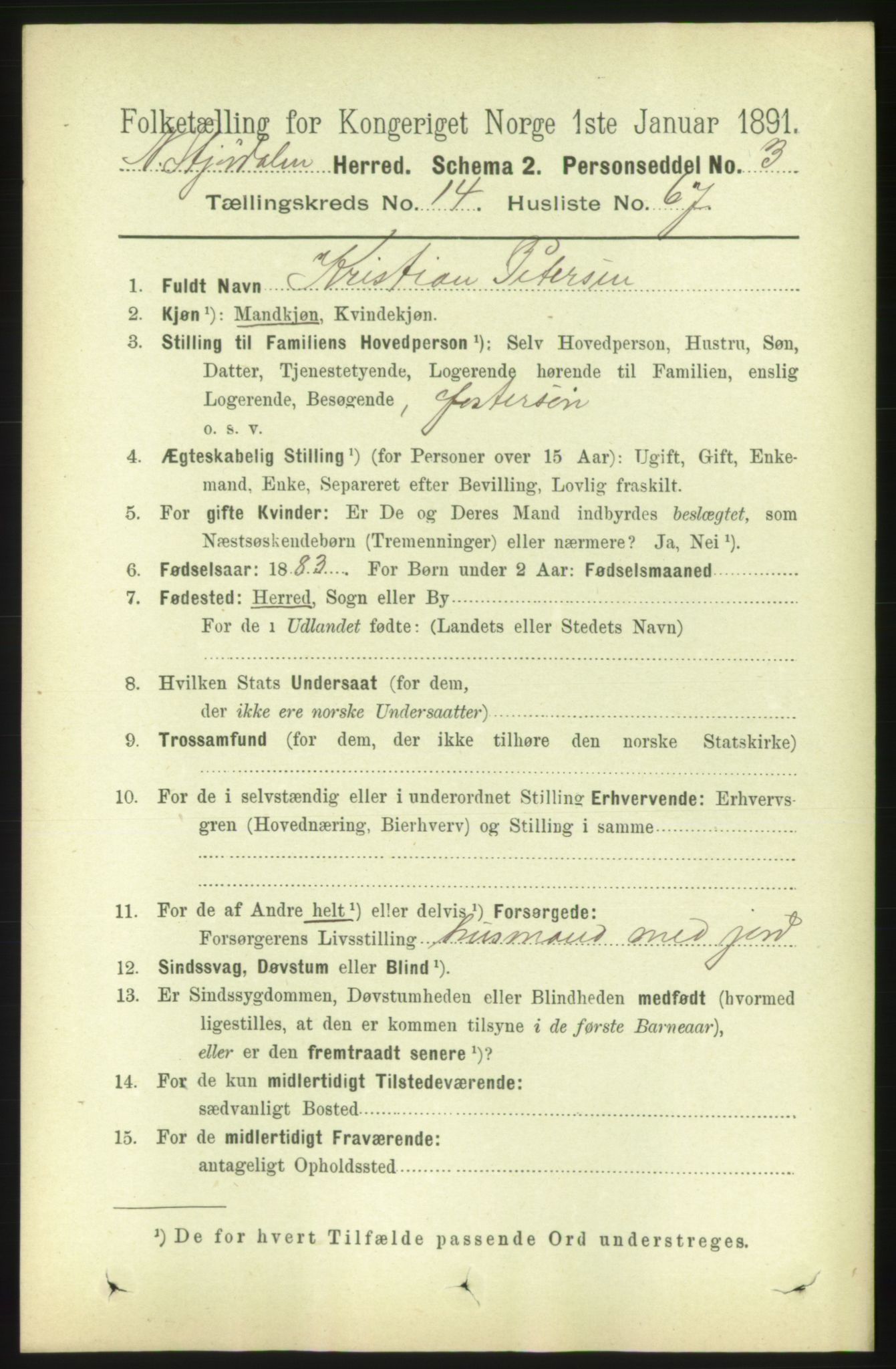 RA, 1891 census for 1714 Nedre Stjørdal, 1891, p. 6887