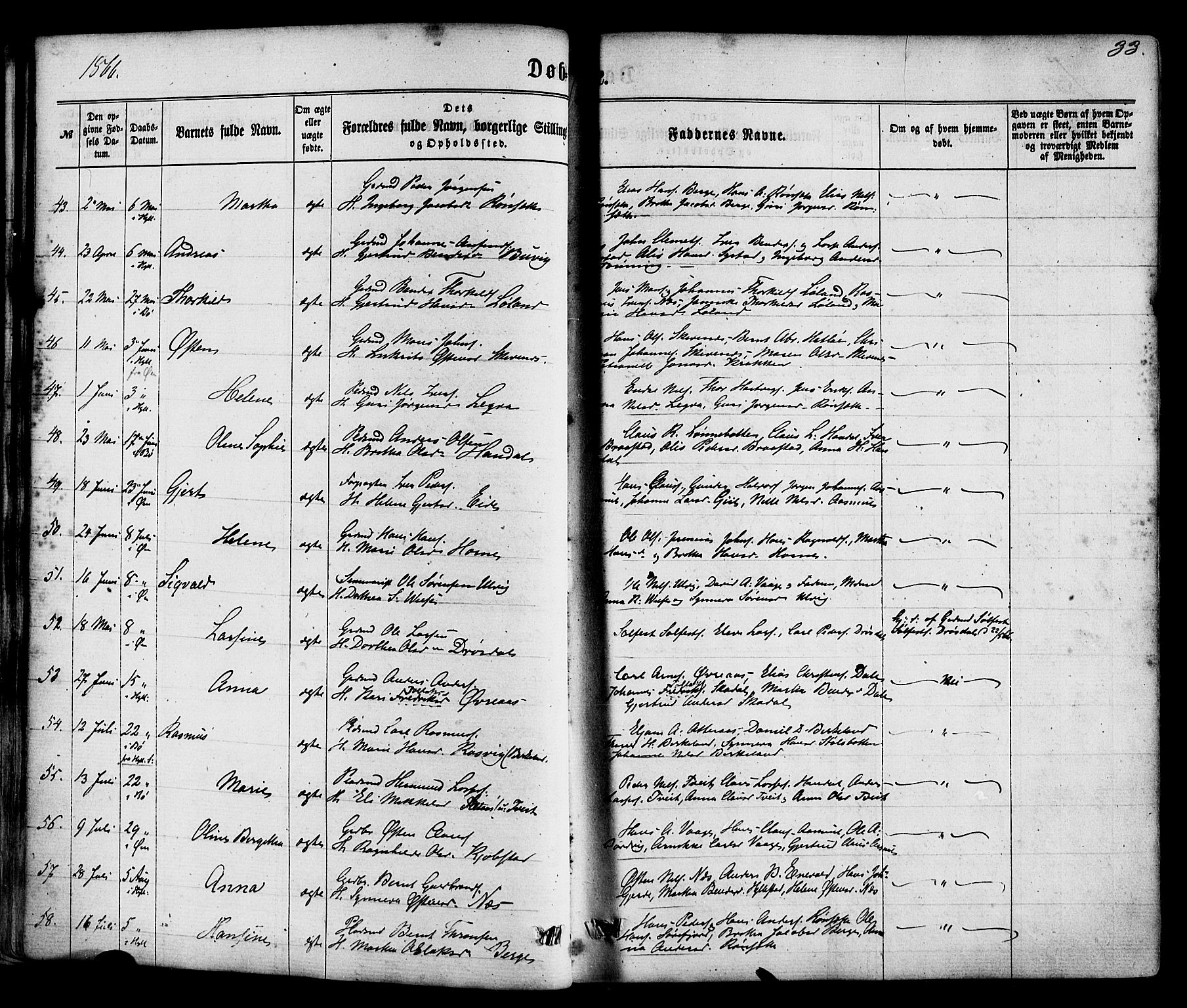 Hyllestad sokneprestembete, AV/SAB-A-80401: Parish register (official) no. A 1, 1861-1886, p. 33