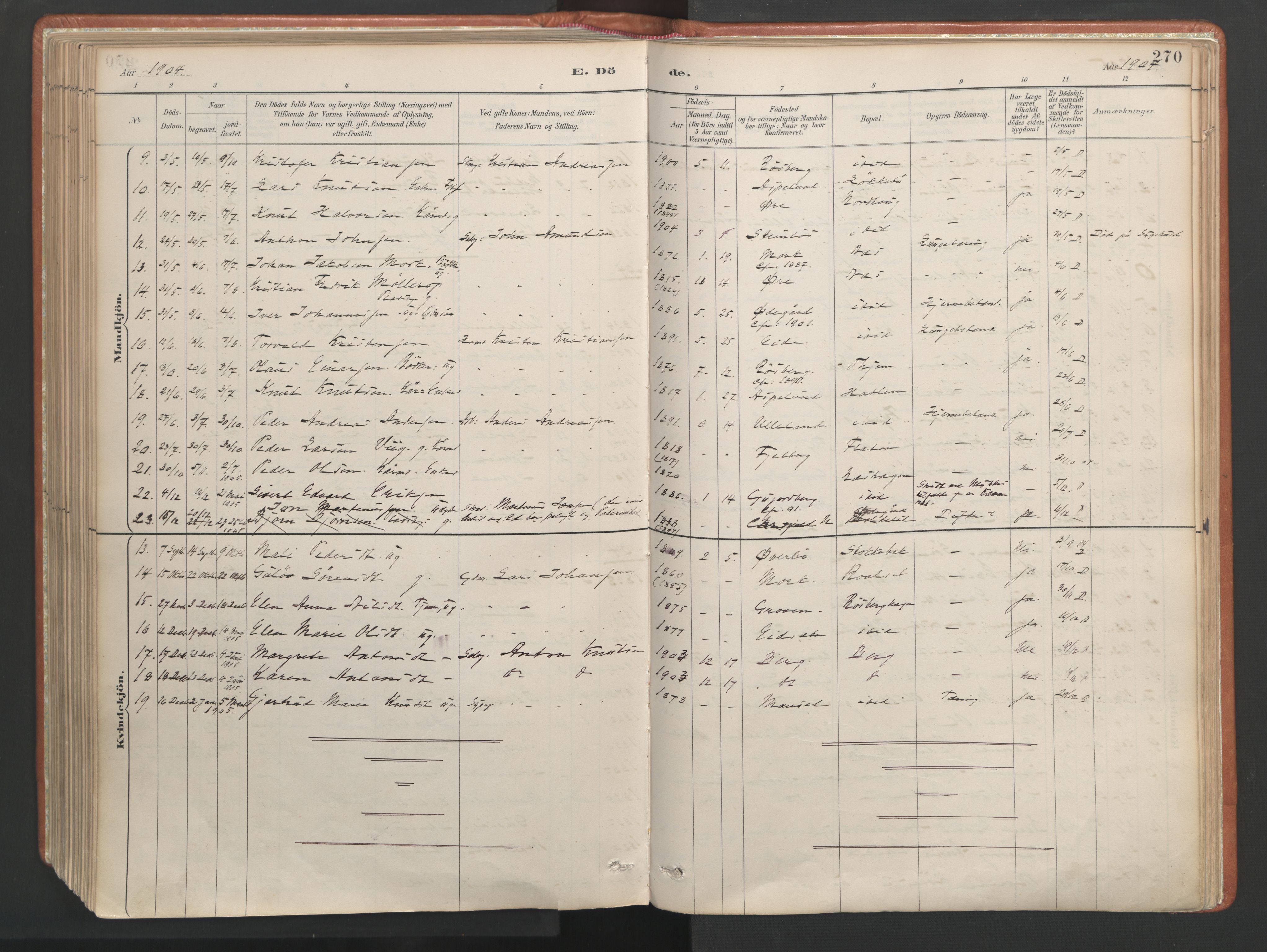 Ministerialprotokoller, klokkerbøker og fødselsregistre - Møre og Romsdal, AV/SAT-A-1454/557/L0682: Parish register (official) no. 557A04, 1887-1970, p. 270