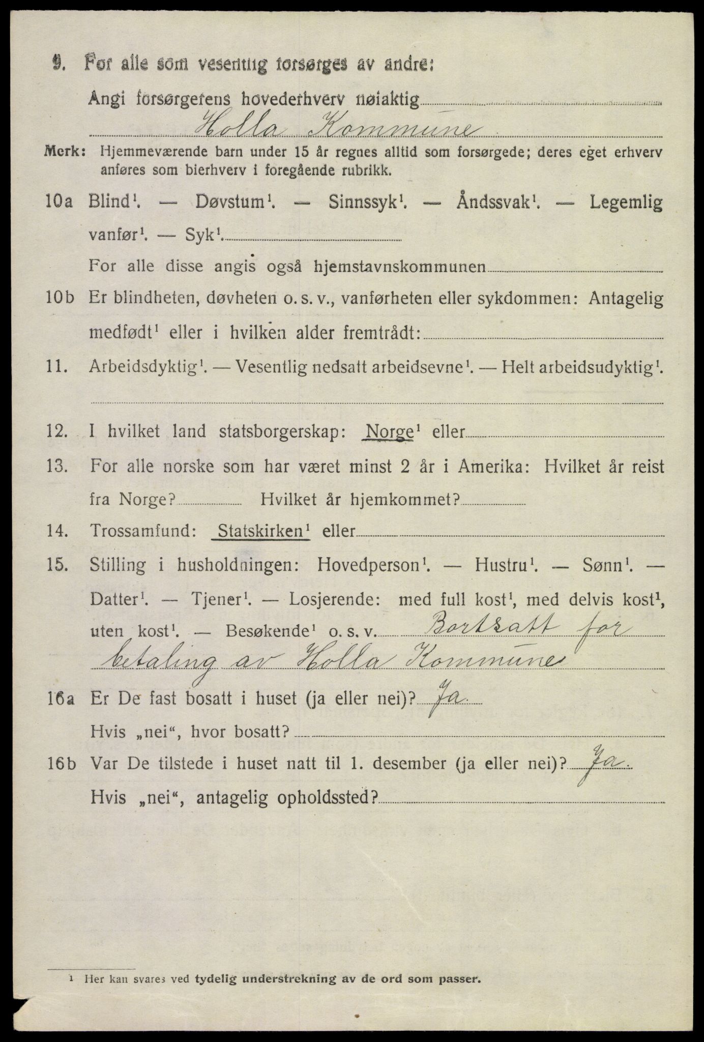 SAKO, 1920 census for Holla, 1920, p. 7506