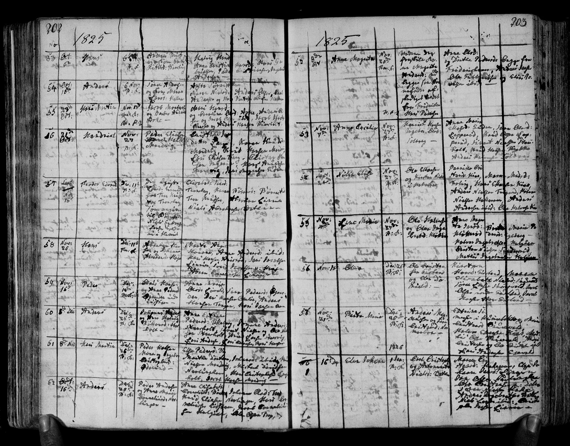 Brunlanes kirkebøker, AV/SAKO-A-342/F/Fa/L0002: Parish register (official) no. I 2, 1802-1834, p. 202-203