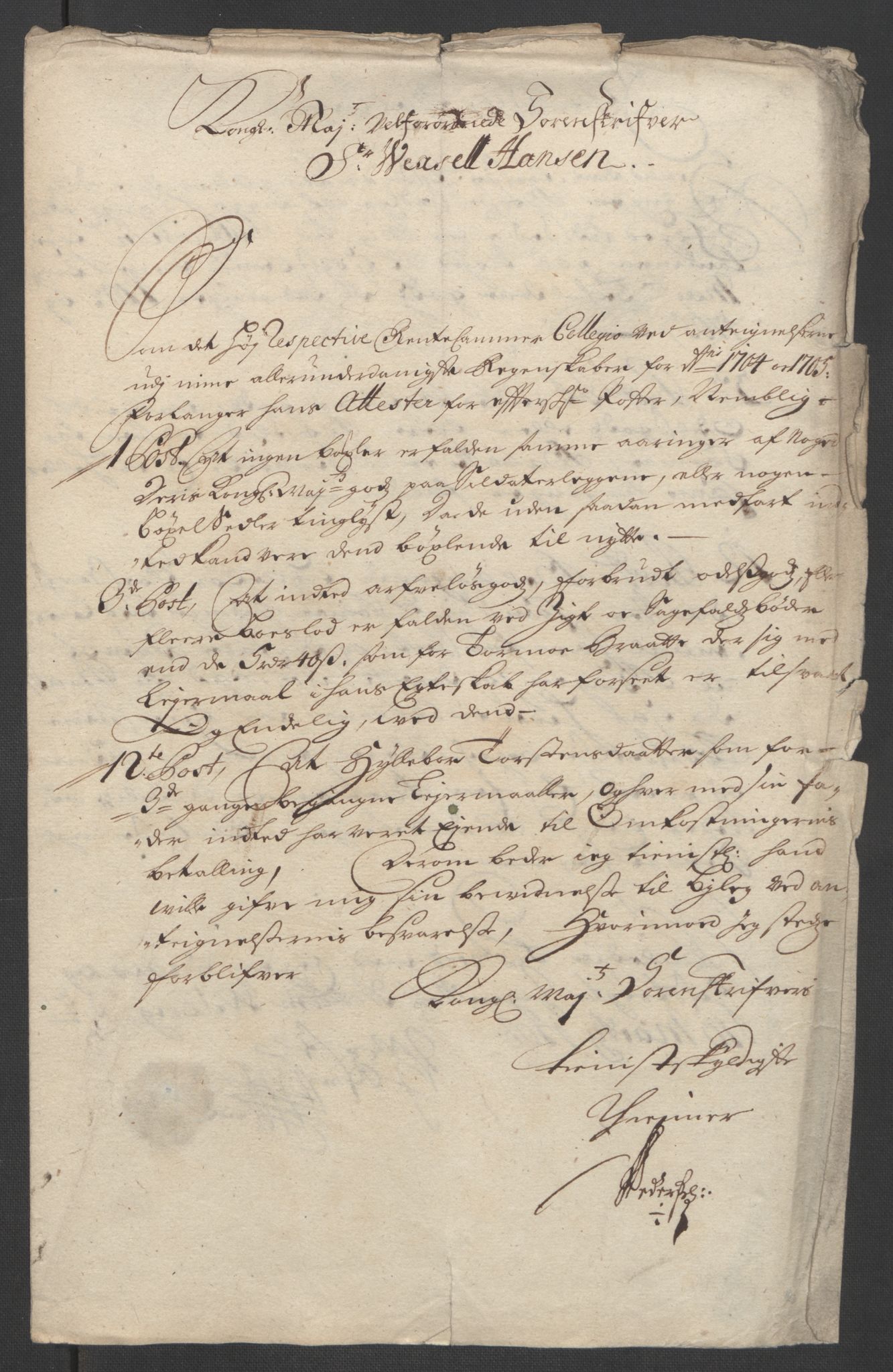 Rentekammeret inntil 1814, Reviderte regnskaper, Fogderegnskap, AV/RA-EA-4092/R11/L0589: Fogderegnskap Nedre Romerike, 1705, p. 244