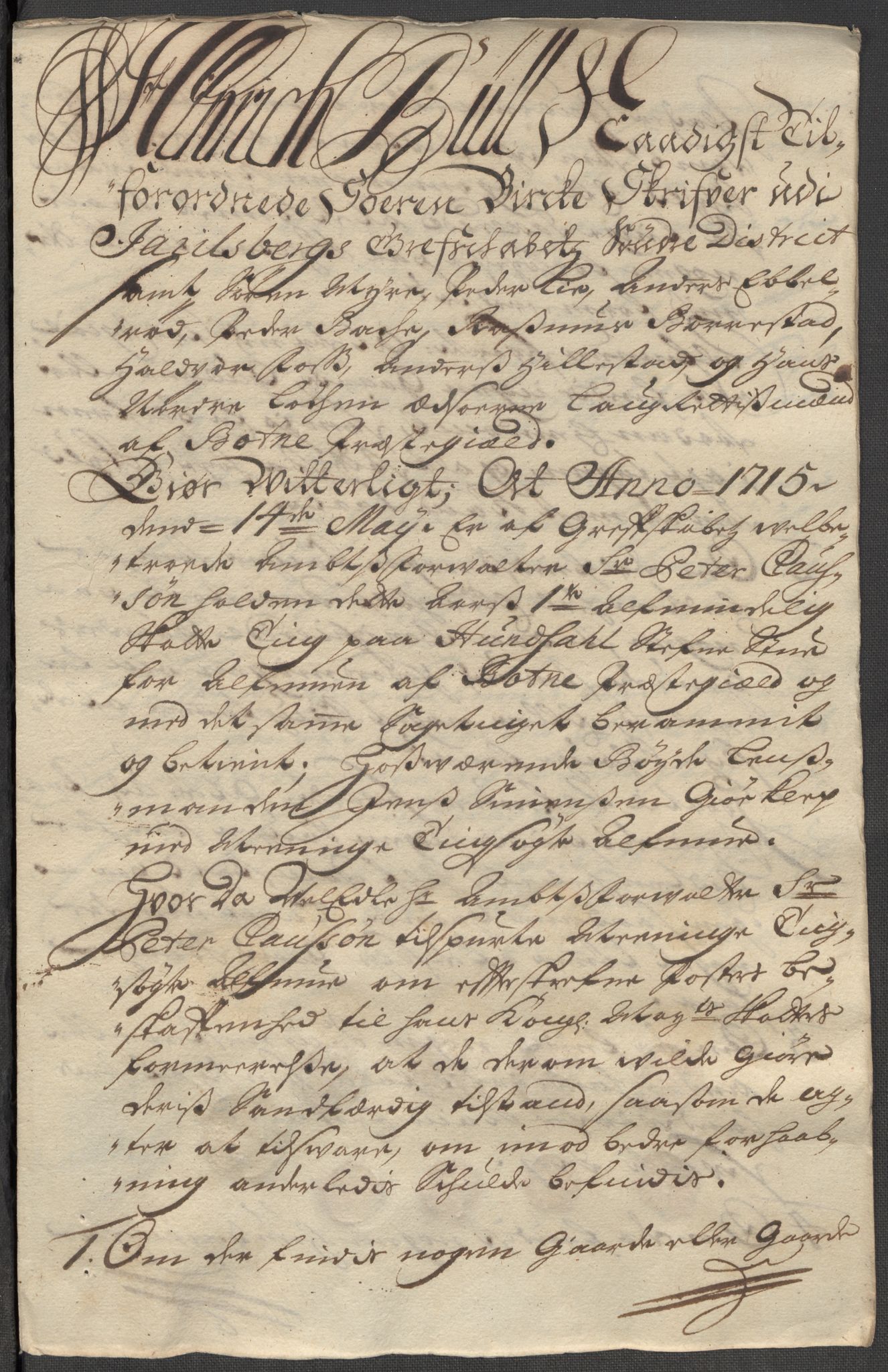 Rentekammeret inntil 1814, Reviderte regnskaper, Fogderegnskap, AV/RA-EA-4092/R32/L1879: Fogderegnskap Jarlsberg grevskap, 1714-1715, p. 374