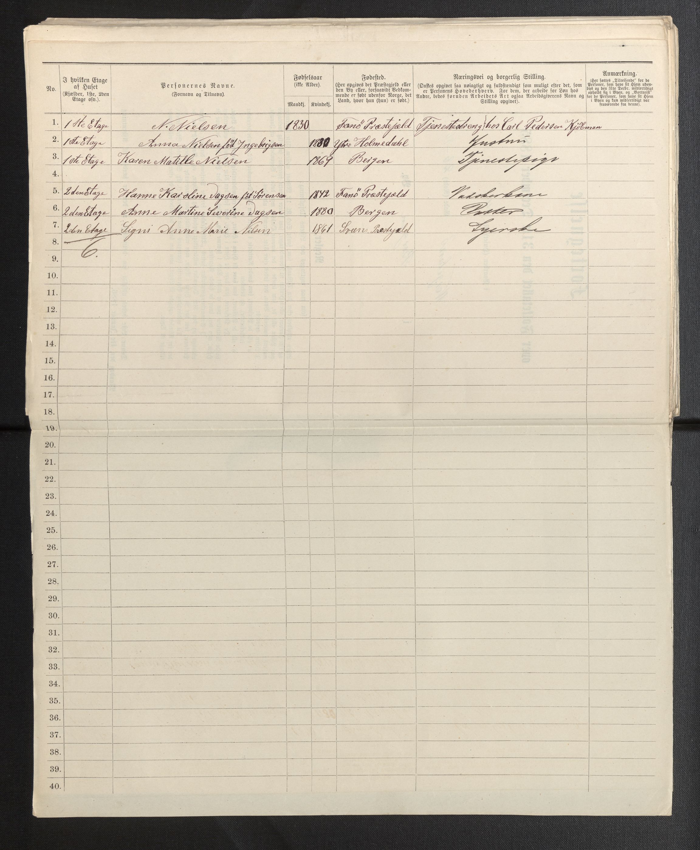 SAB, 1885 census for 1301 Bergen, 1885, p. 2124