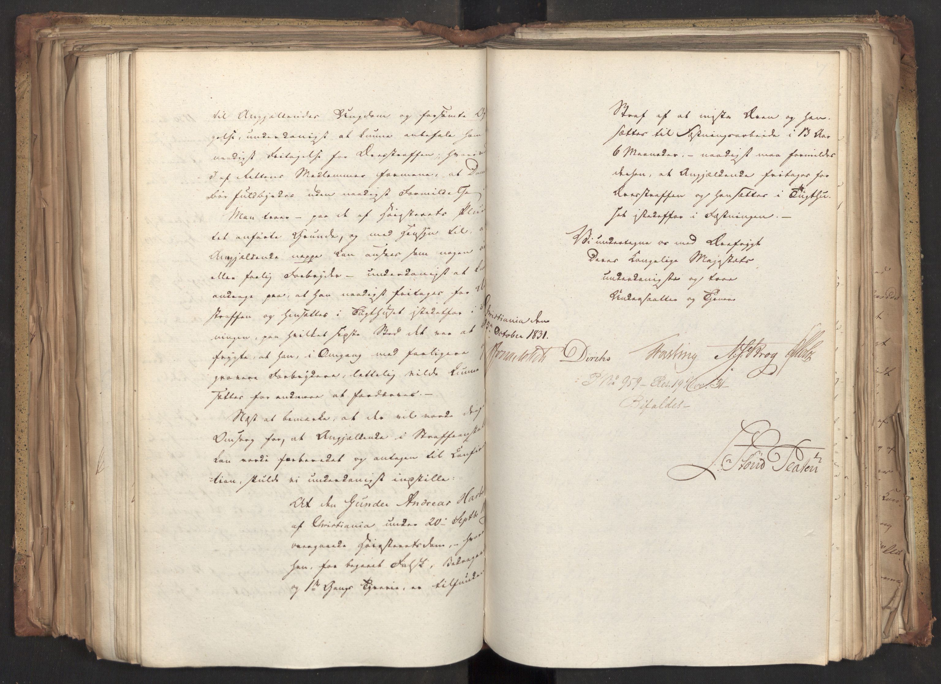 Statsrådsavdelingen i Stockholm, AV/RA-S-1003/D/Da/L0074: Regjeringsinnstillinger nr. 1700-1839, 1831, p. 259